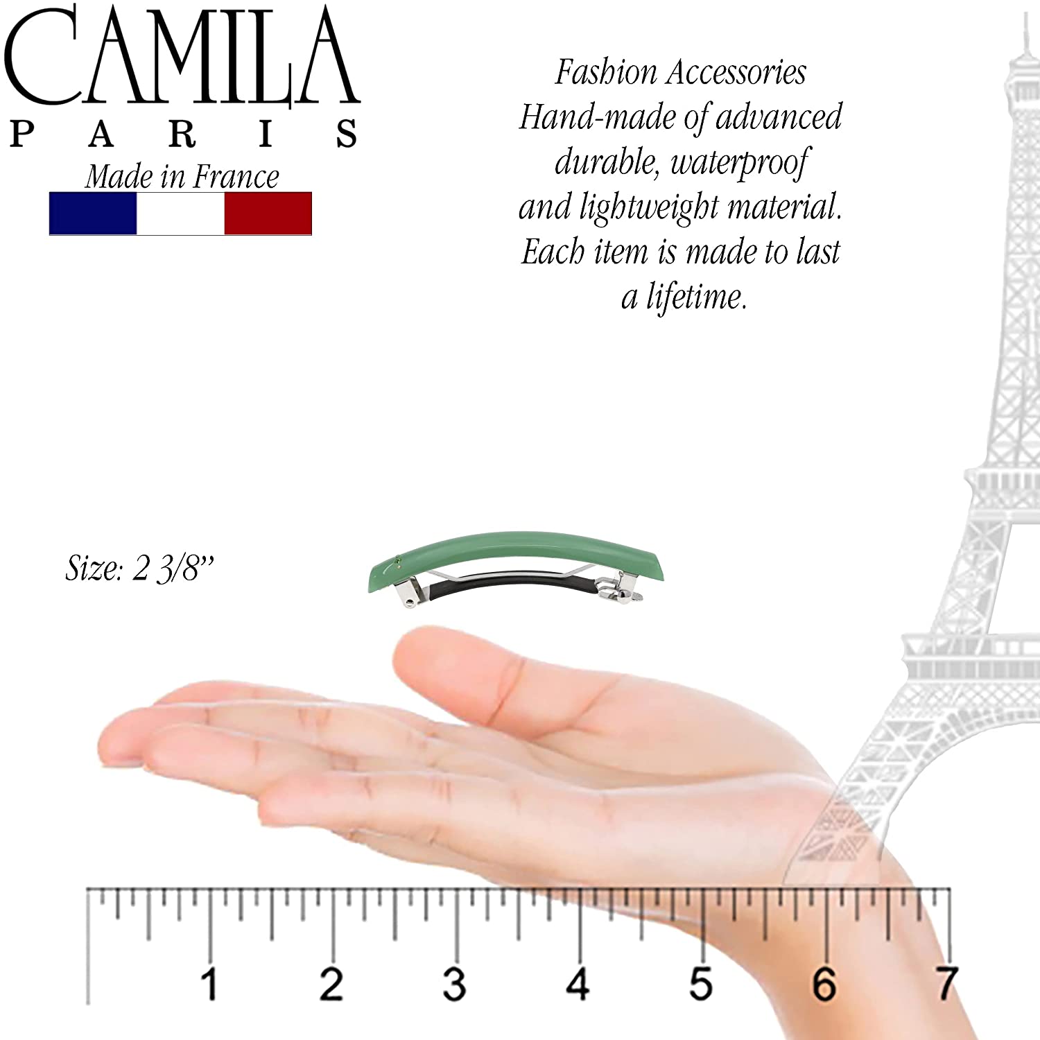 Camila Paris French barrette cellulose acetate