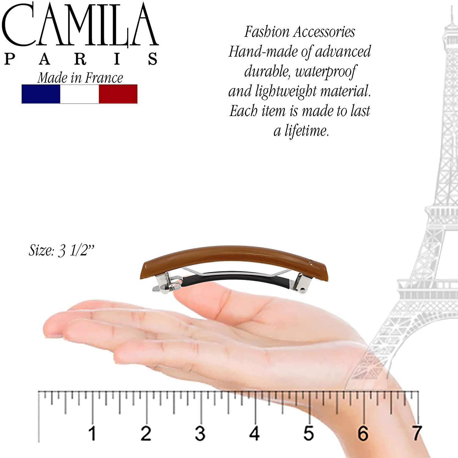 Camila Paris French barrette cellulose acetate