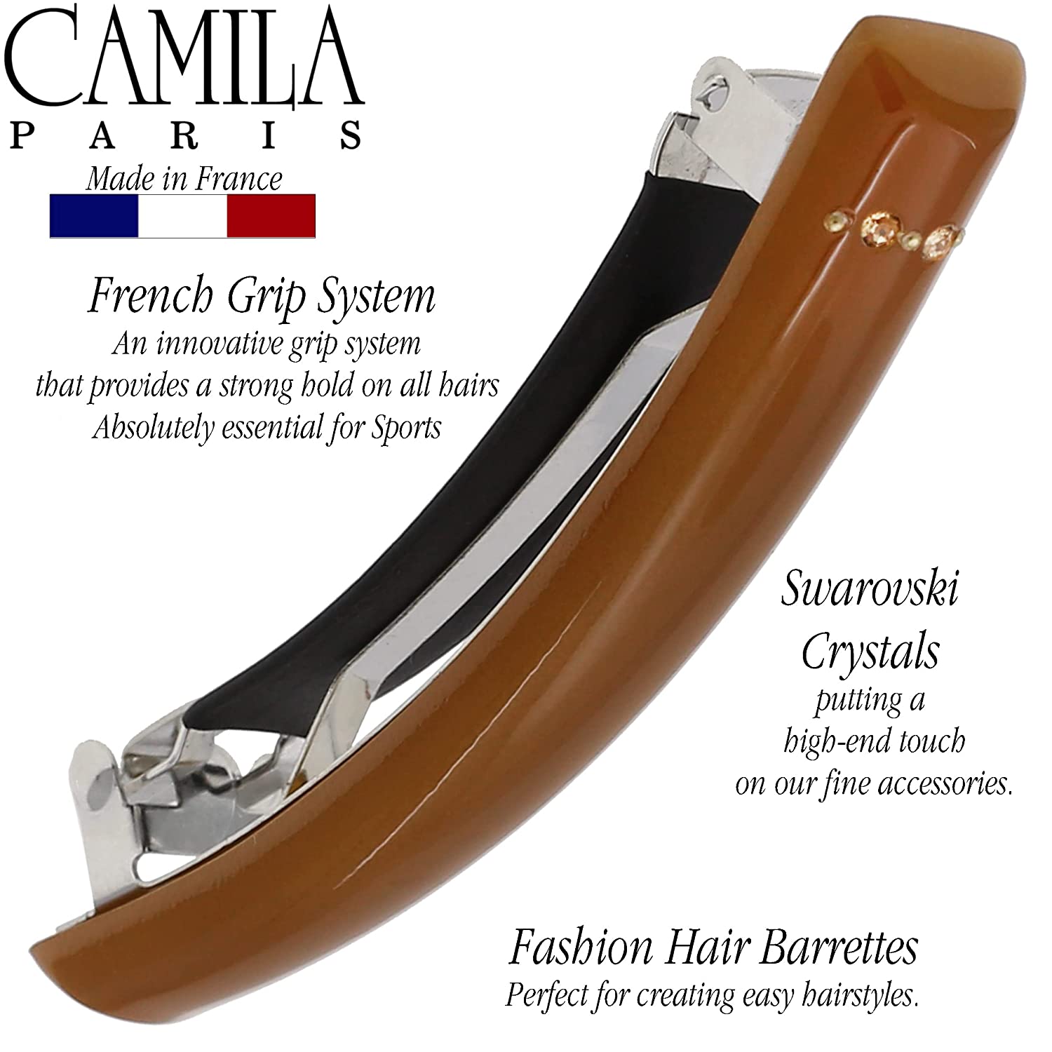 Camila Paris French barrette cellulose acetate