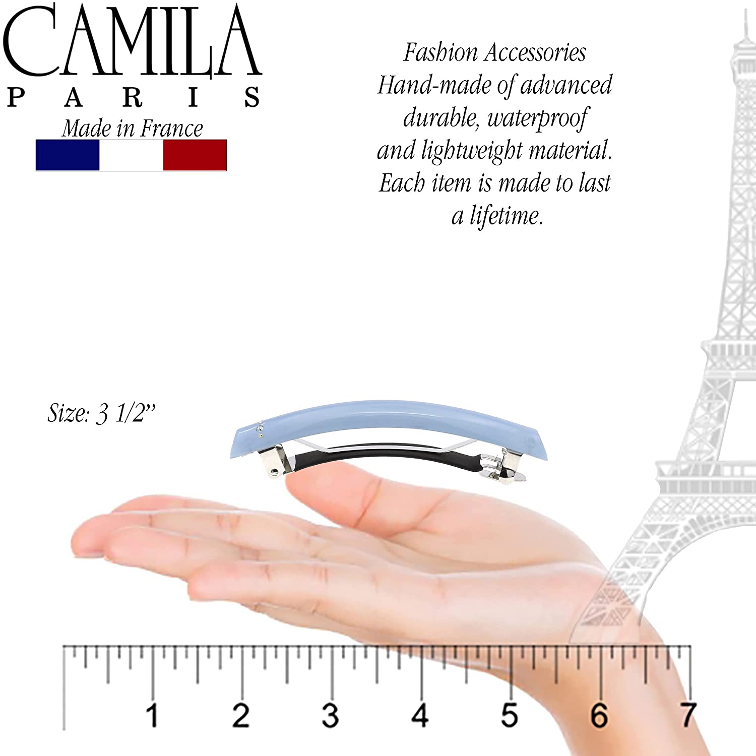 Camila Paris French barrette cellulose acetate