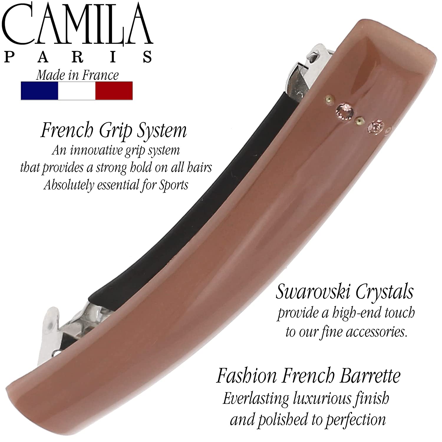 Camila Paris French barrette cellulose acetate