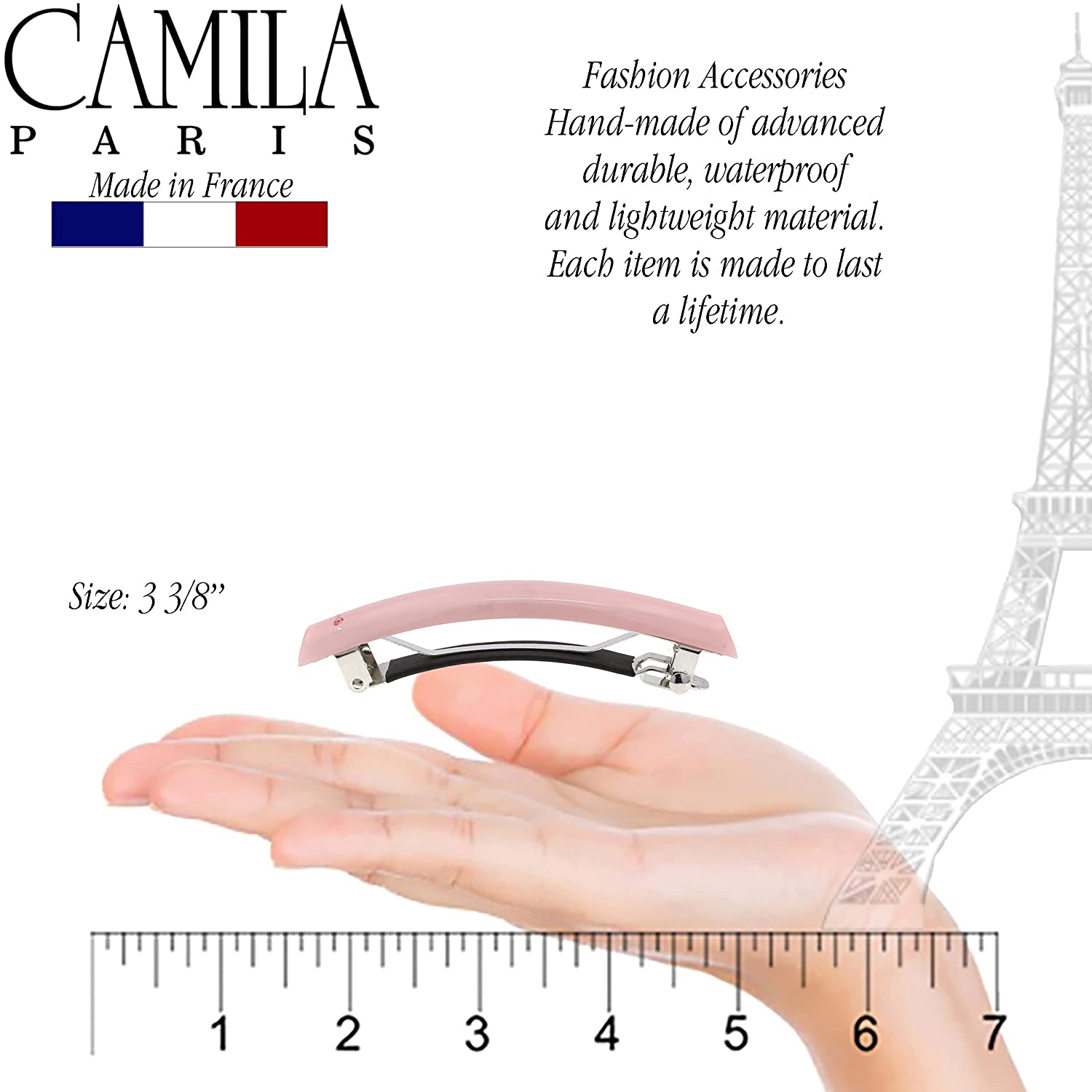 Camila Paris French barrette cellulose acetate