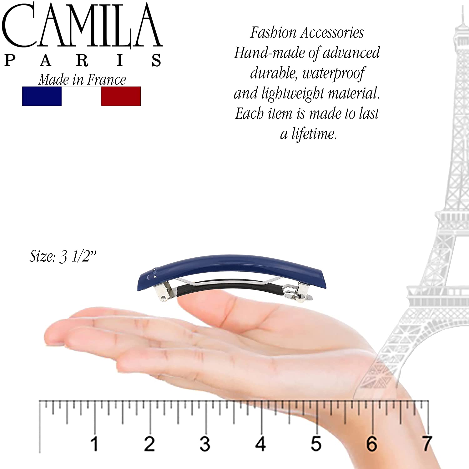 Camila Paris French barrette cellulose acetate