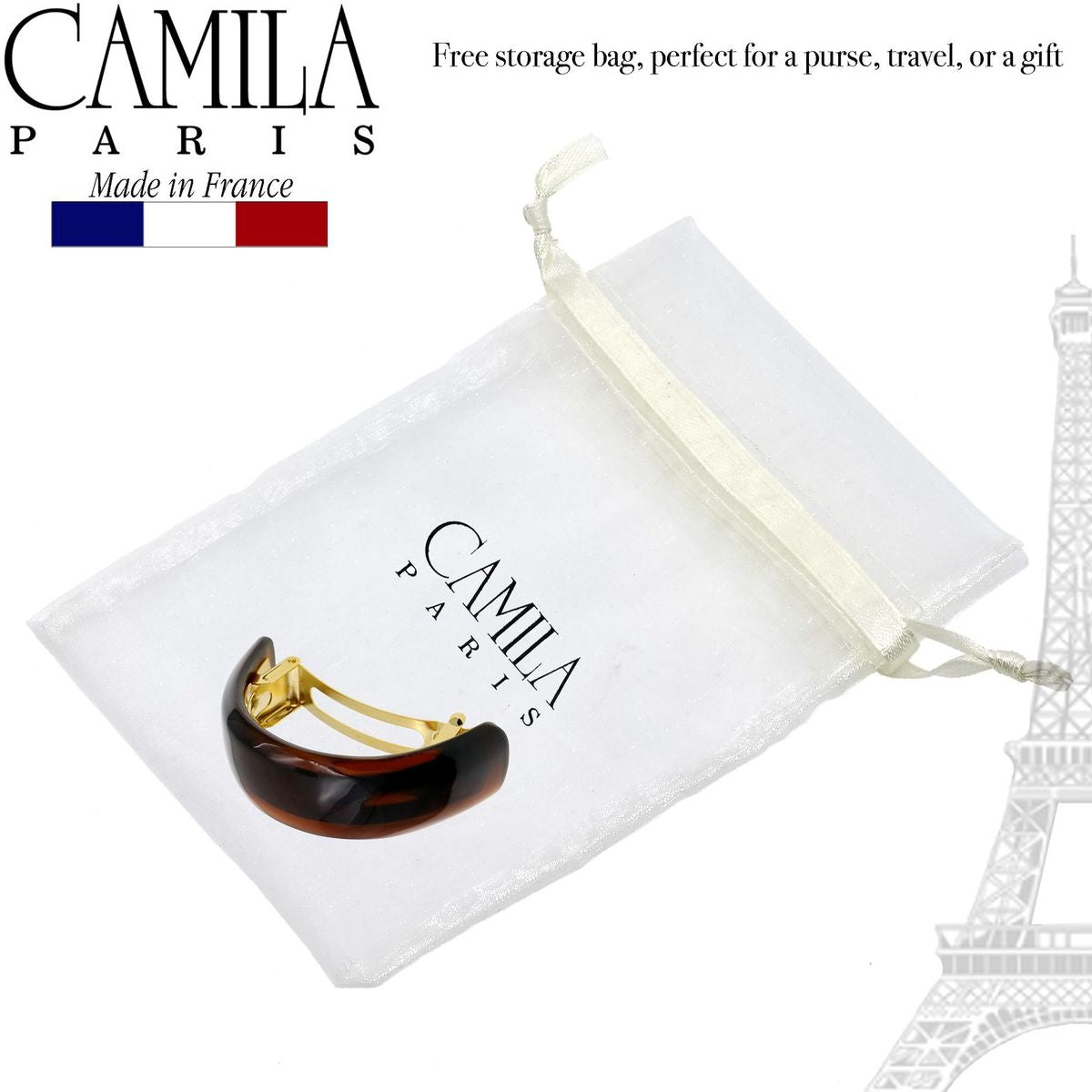 Camila Paris French barrette cellulose acetate