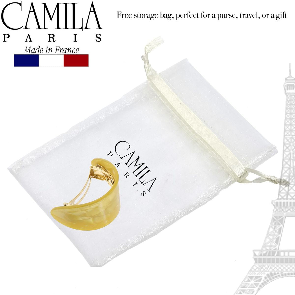 Camila Paris French barrette cellulose acetate