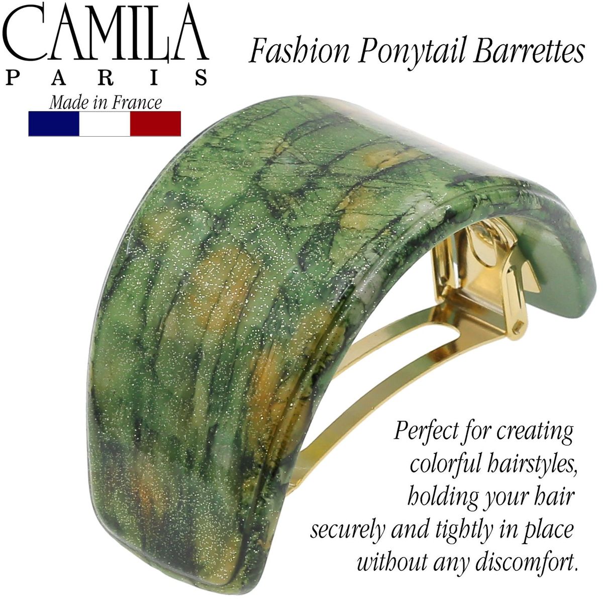 Camila Paris French barrette cellulose acetate