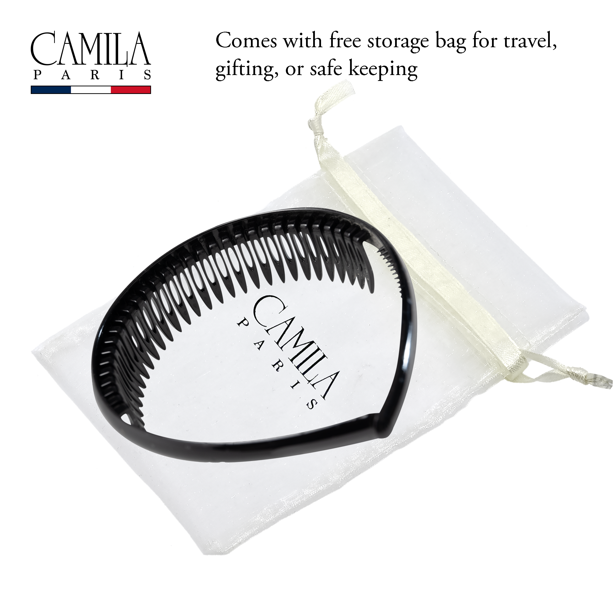 Camila Paris French headband cellulose acetate