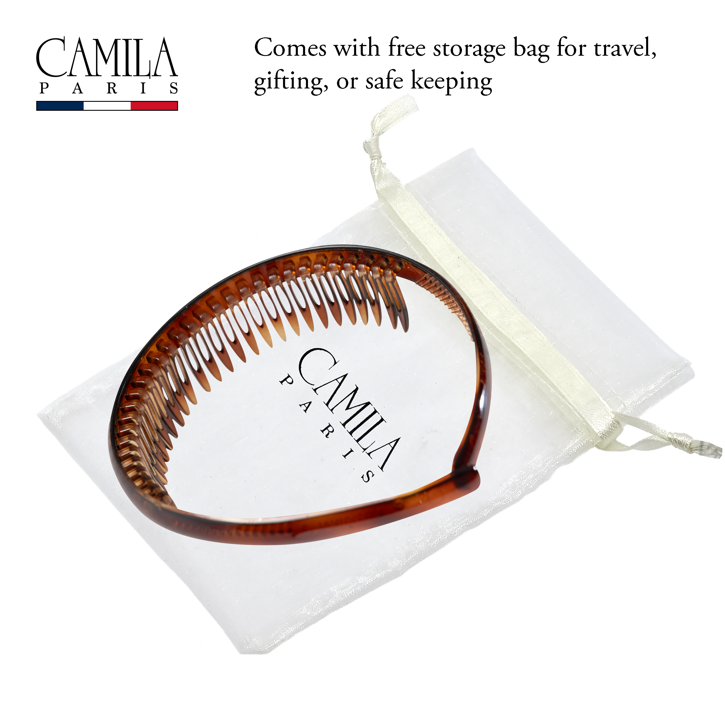 Camila Paris French headband cellulose acetate