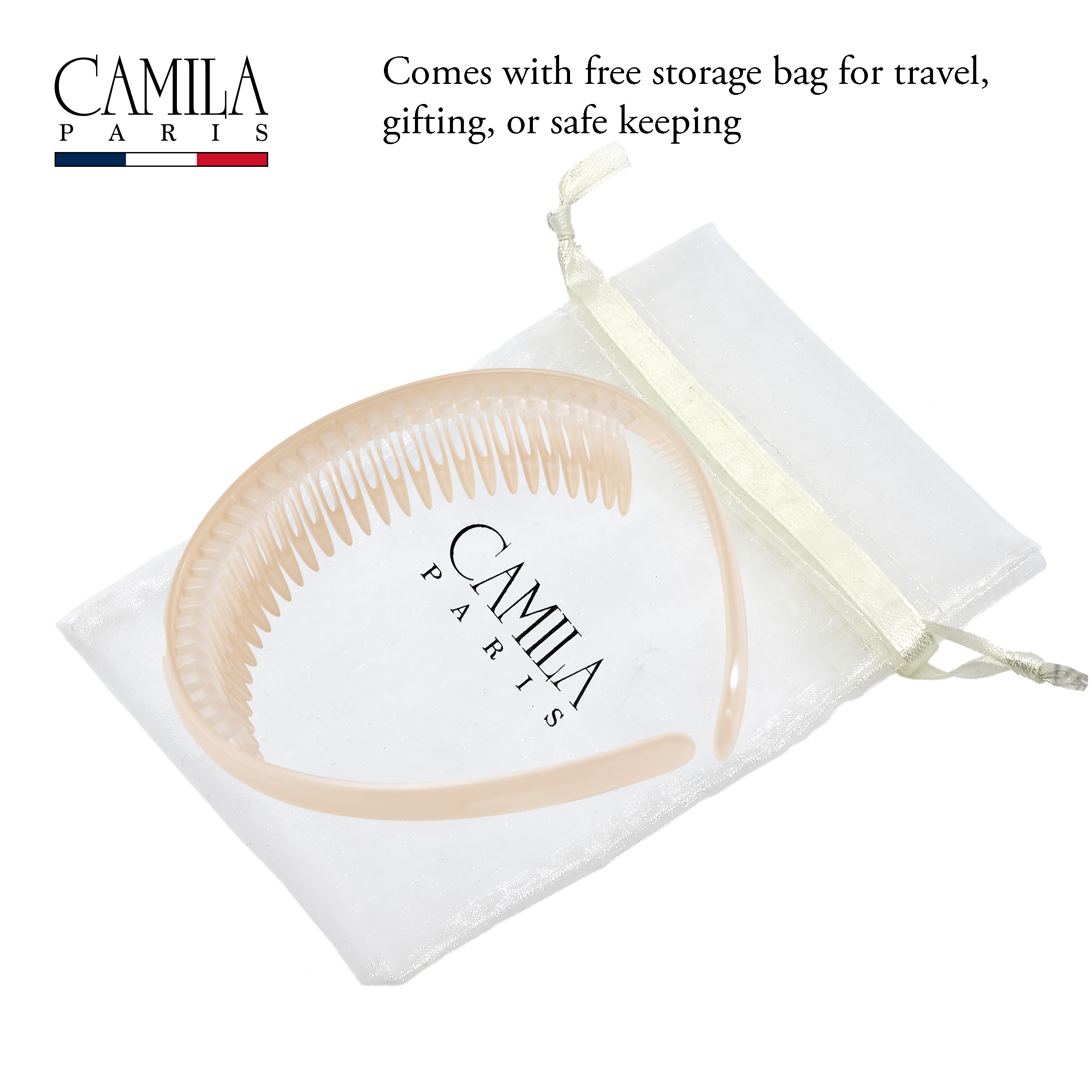 Camila Paris French headband cellulose acetate