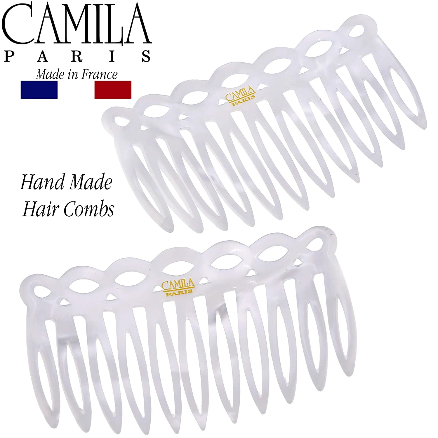Camila Paris Detangling French side comb cellulose acetate handmade