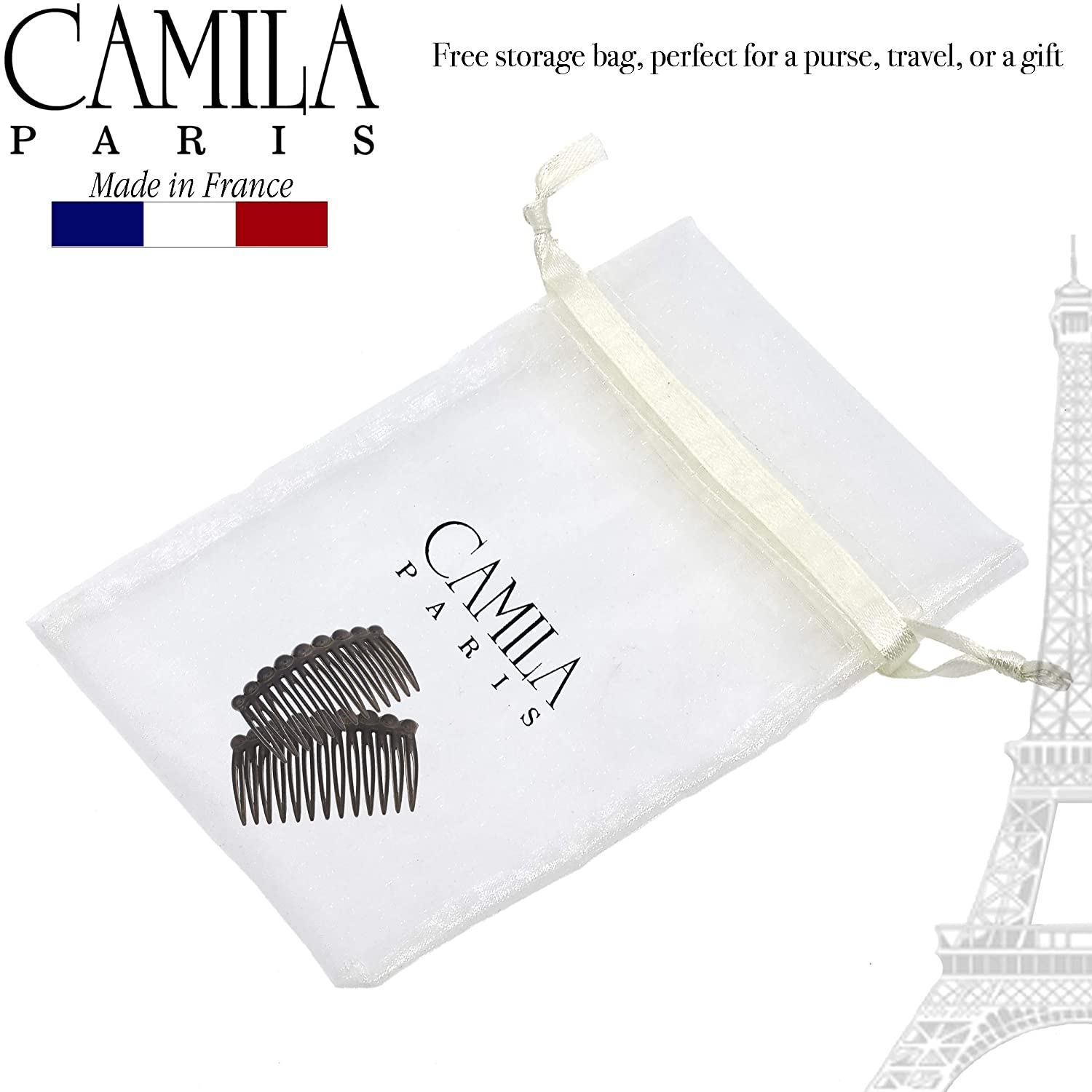 Camila Paris Detangling French side comb cellulose acetate