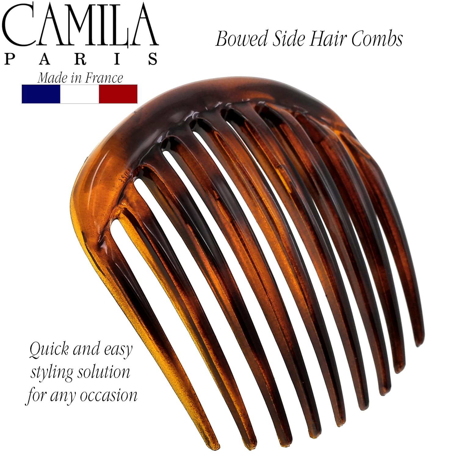 Camila Paris Detangling French side comb cellulose acetate