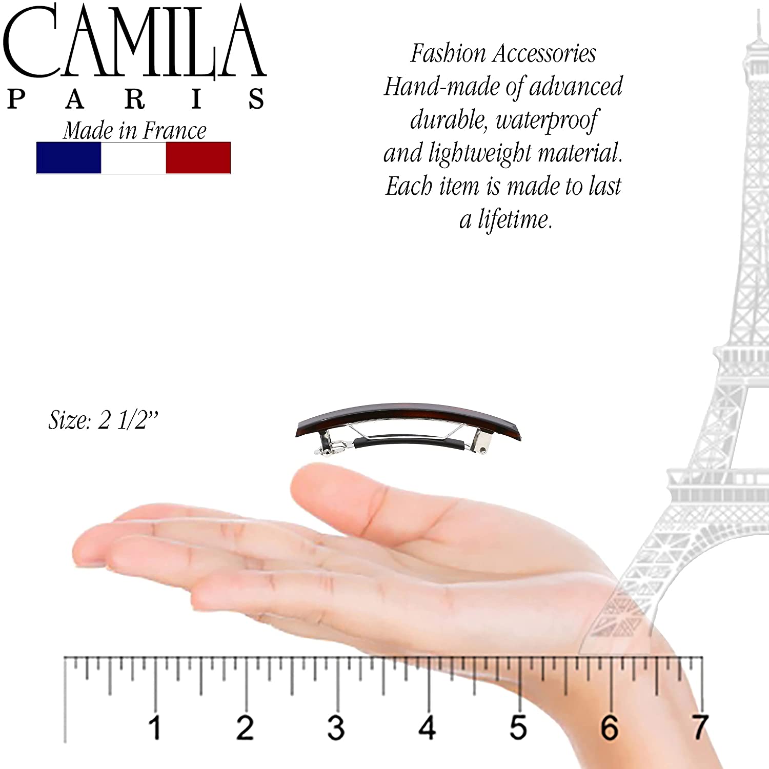 Camila Paris French barrette cellulose acetate