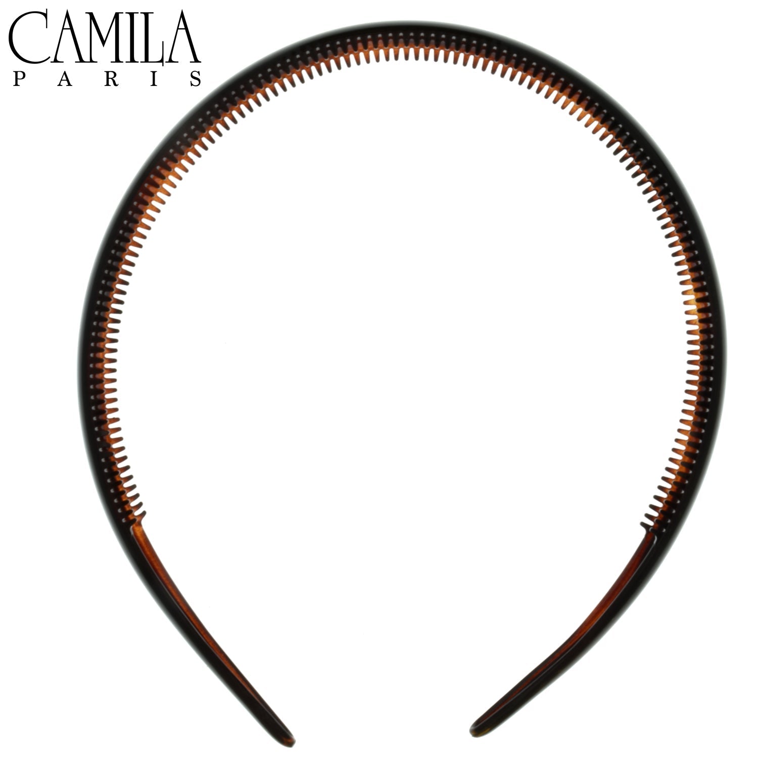 Camila Paris Black 0.5 inch Classic Comfort French headband cellulose acetate