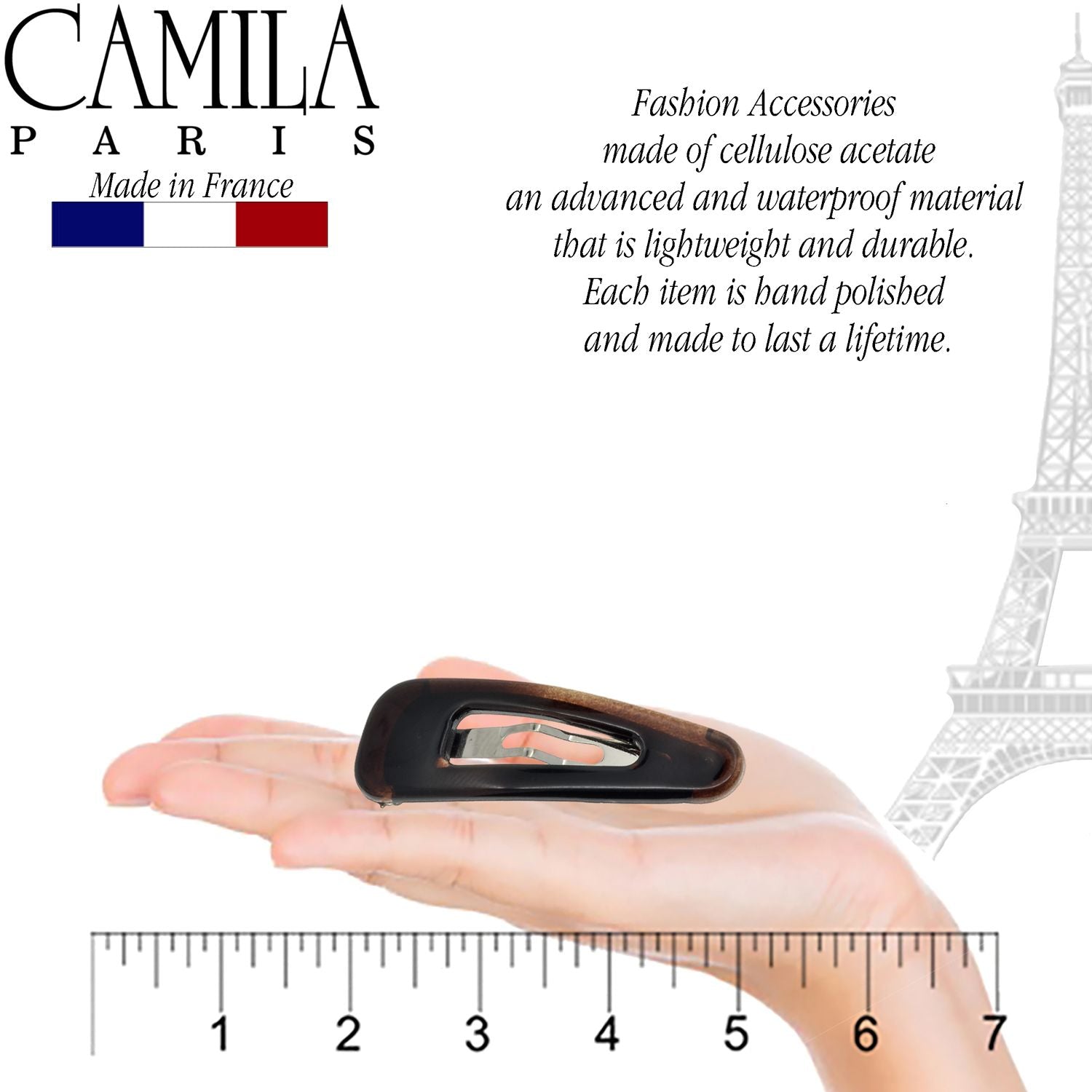 Camila Paris French barrette cellulose acetate