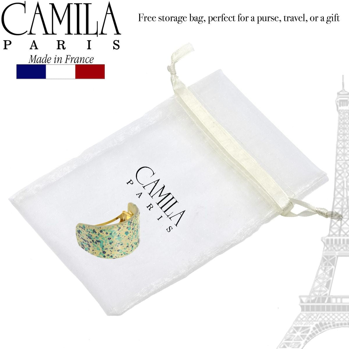 Camila Paris French barrette cellulose acetate
