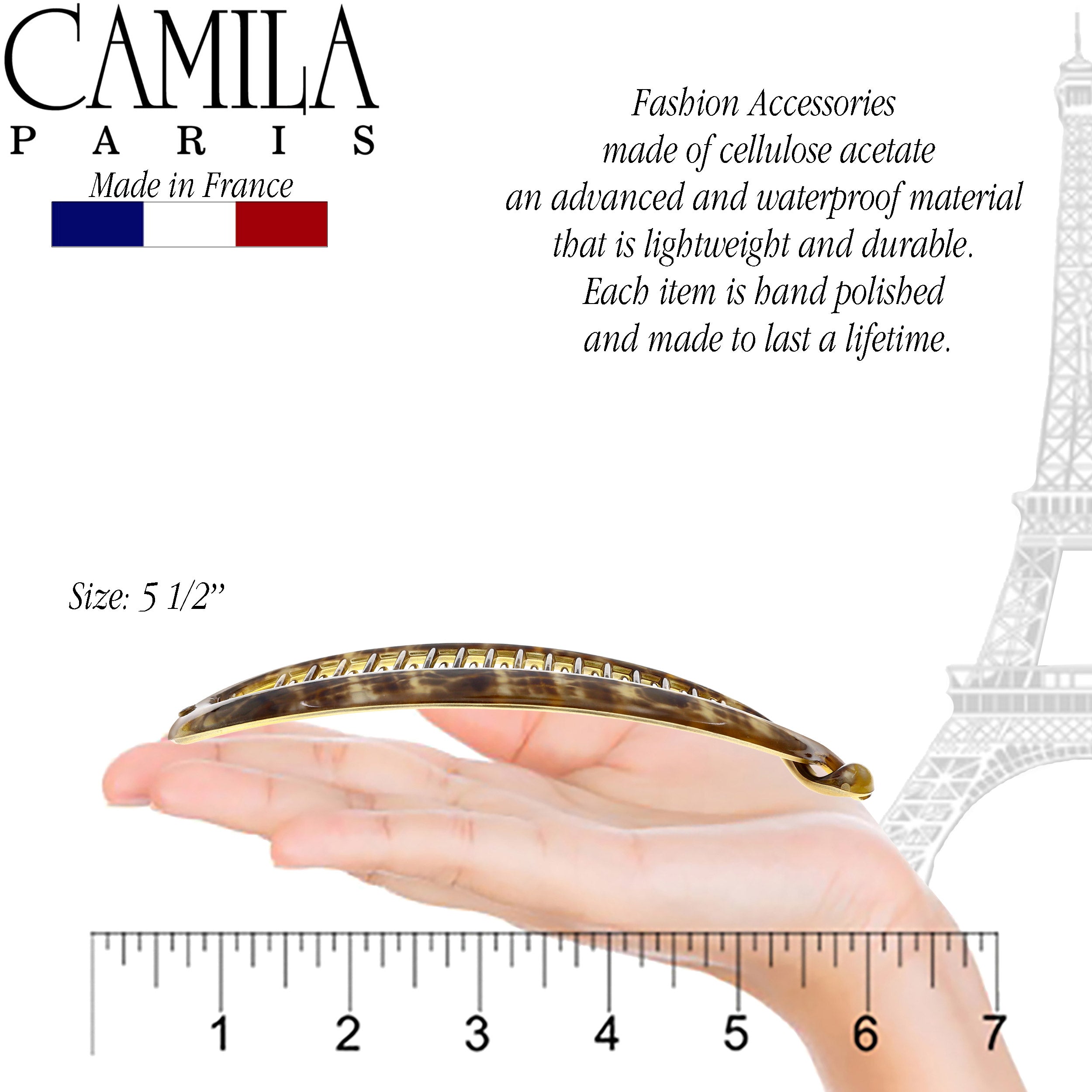 Camila Paris French banana clip cellulose acetate
