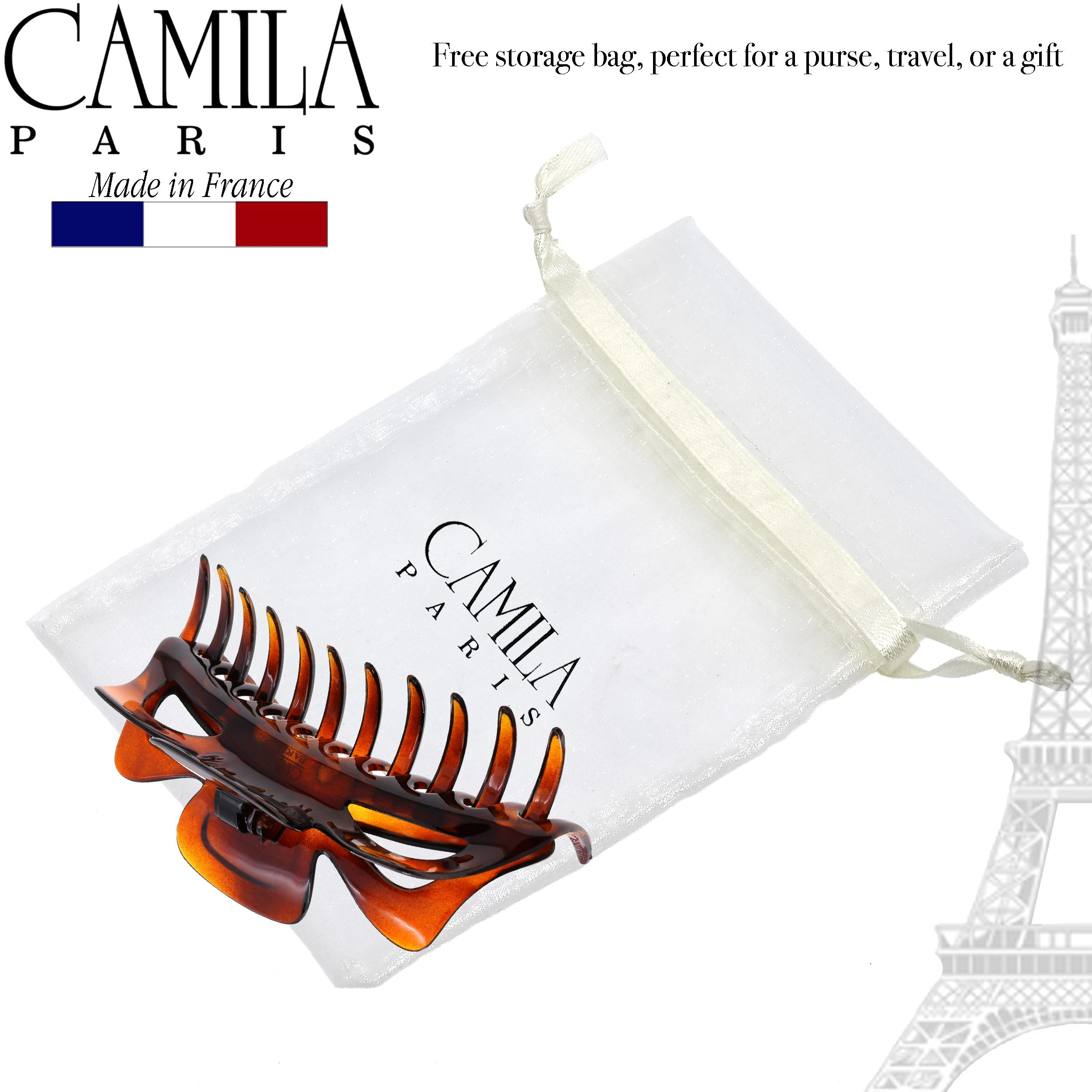 Camila Paris Elizabeth French hair clip cellulose acetate