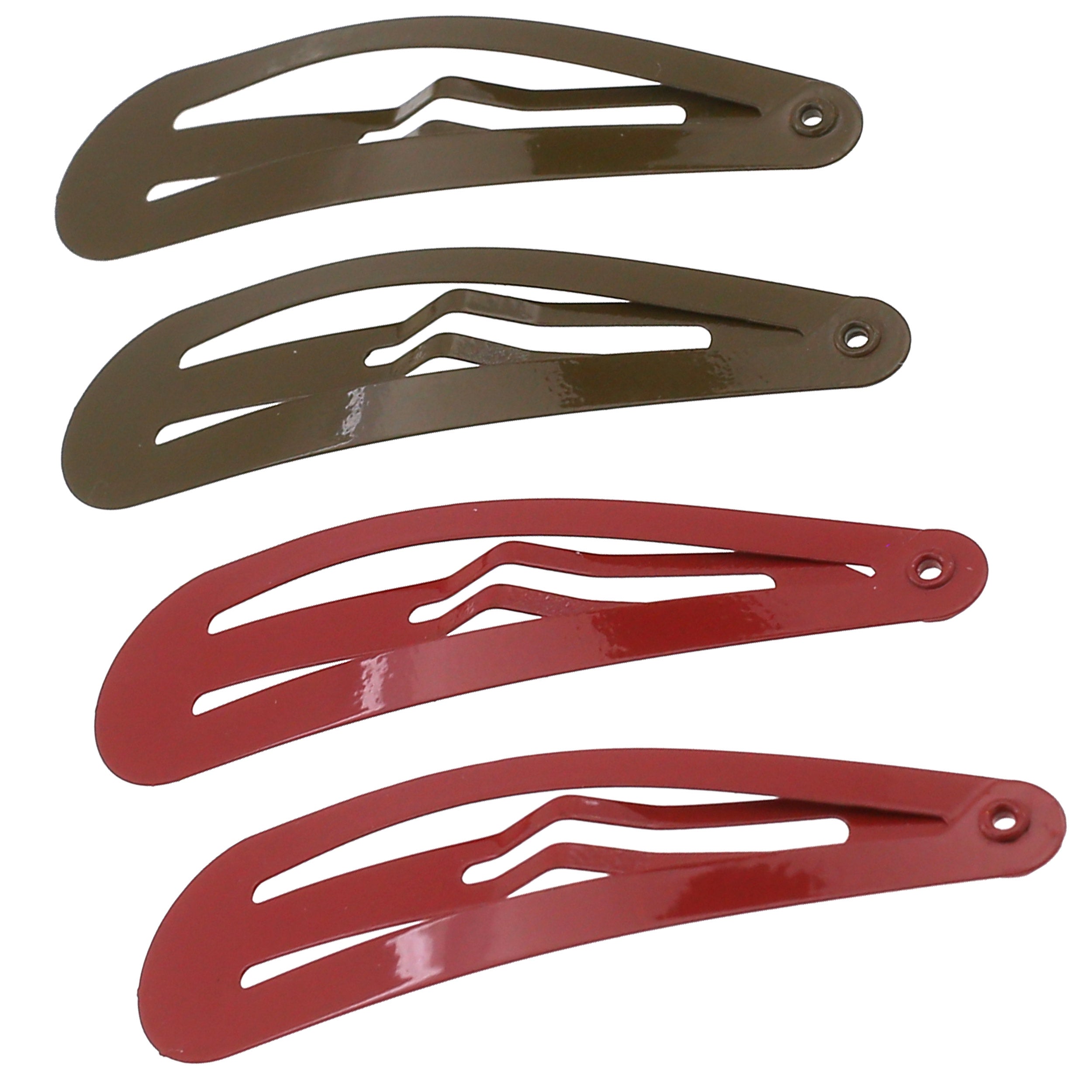 Camila Paris Metallic Brown & Red French barrette cellulose acetate