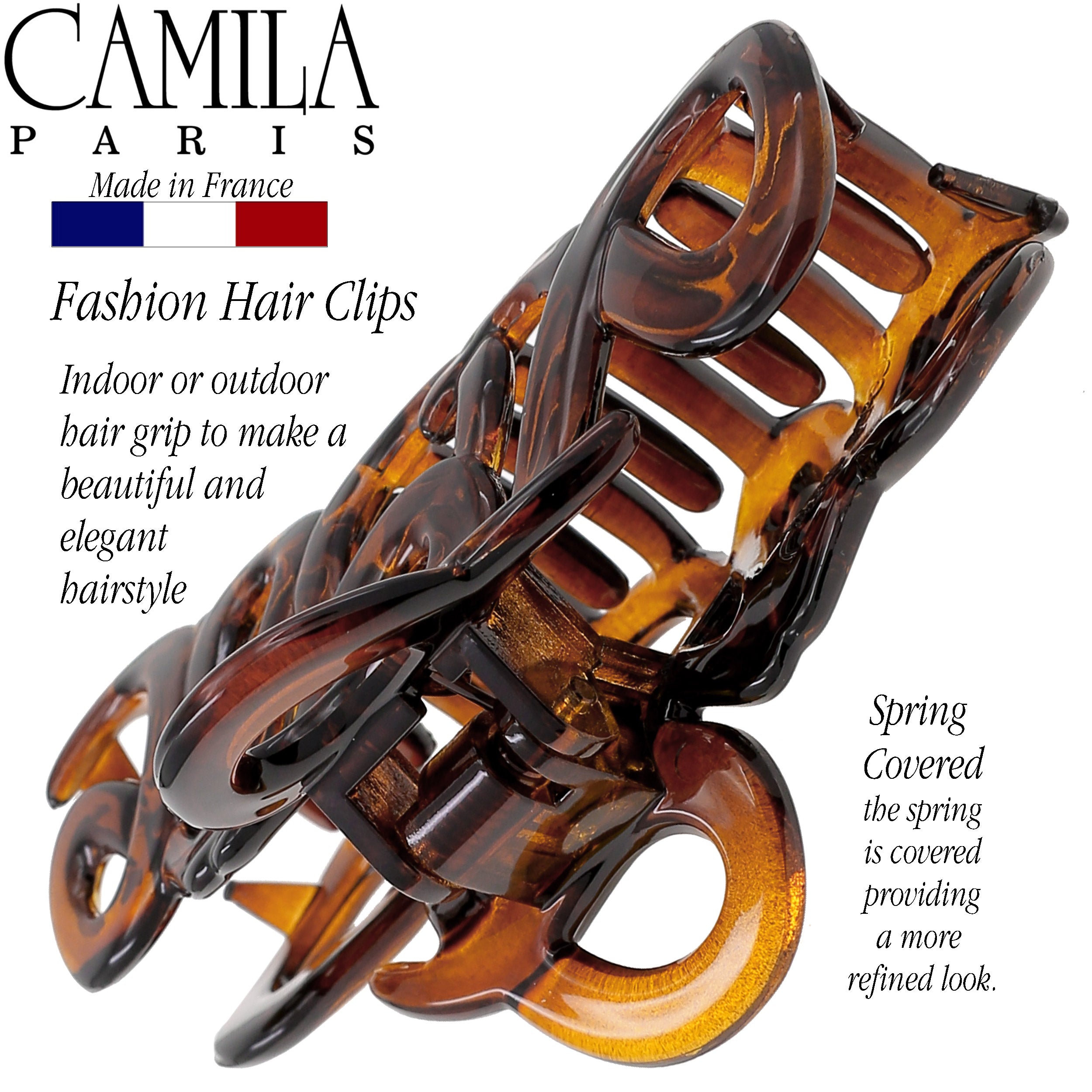Camila Paris 2 Inch Love French hair clip cellulose acetate