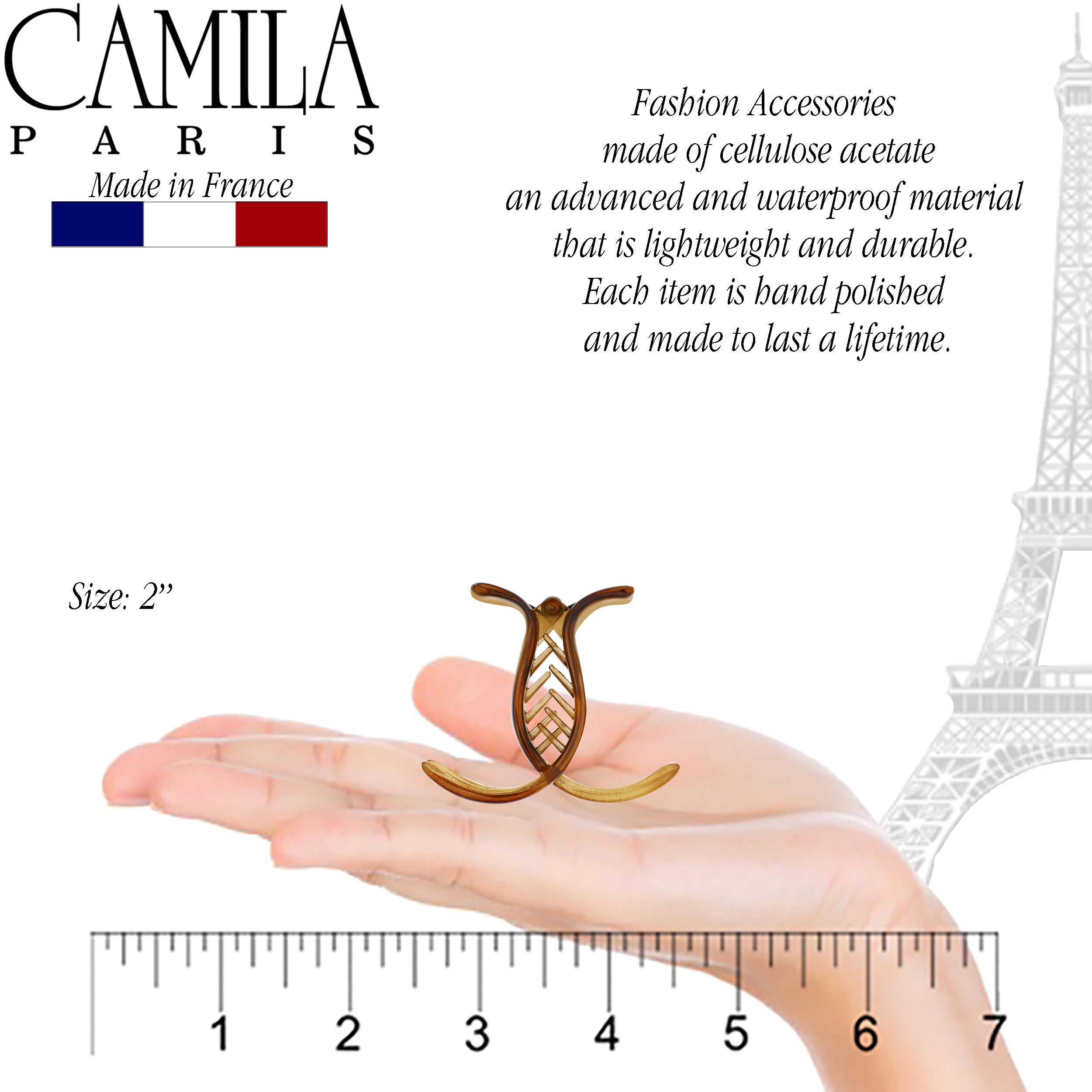 Camila Paris Lily French hair clip cellulose acetate