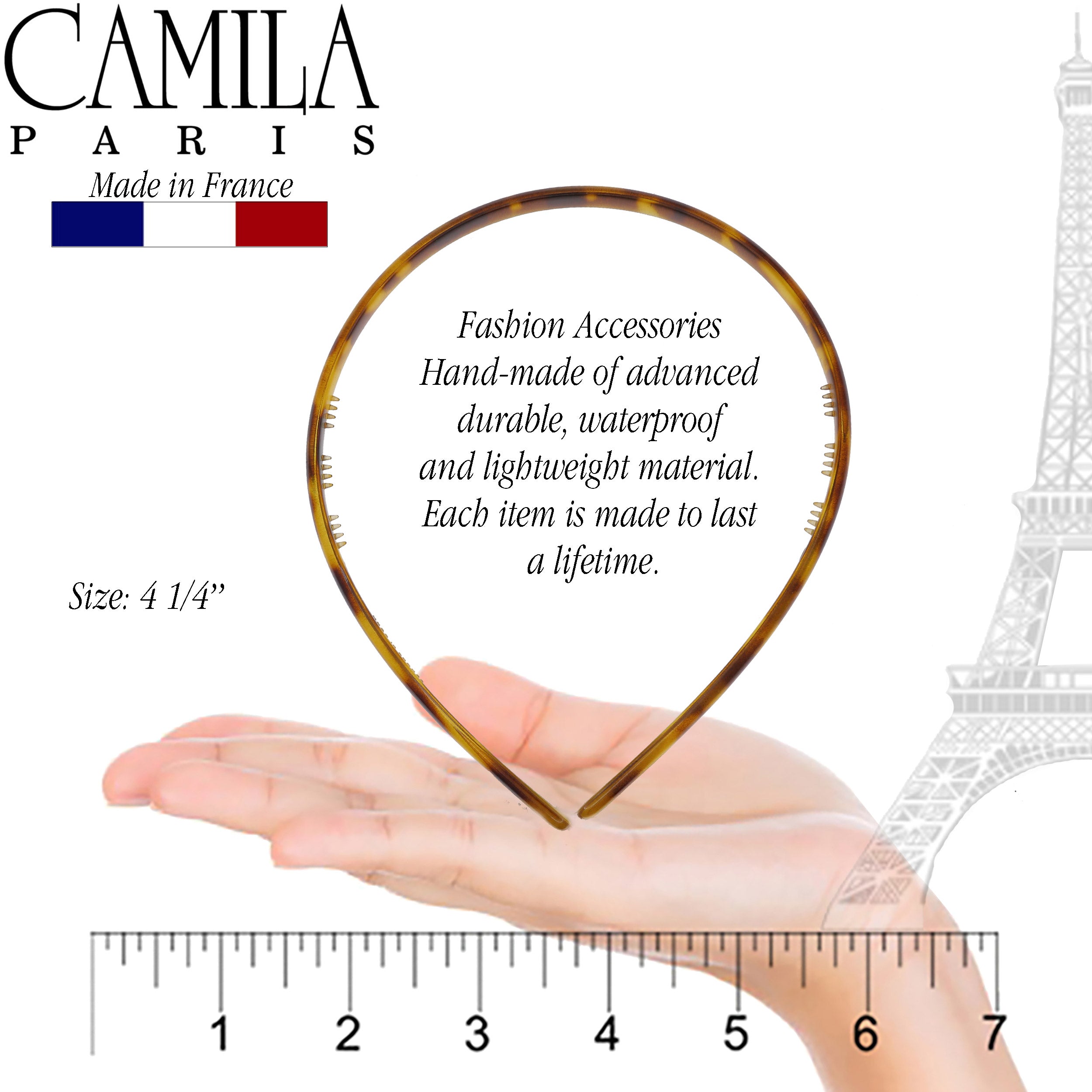 Camila Paris 0.25 inch Classic Comfort French headband cellulose acetate