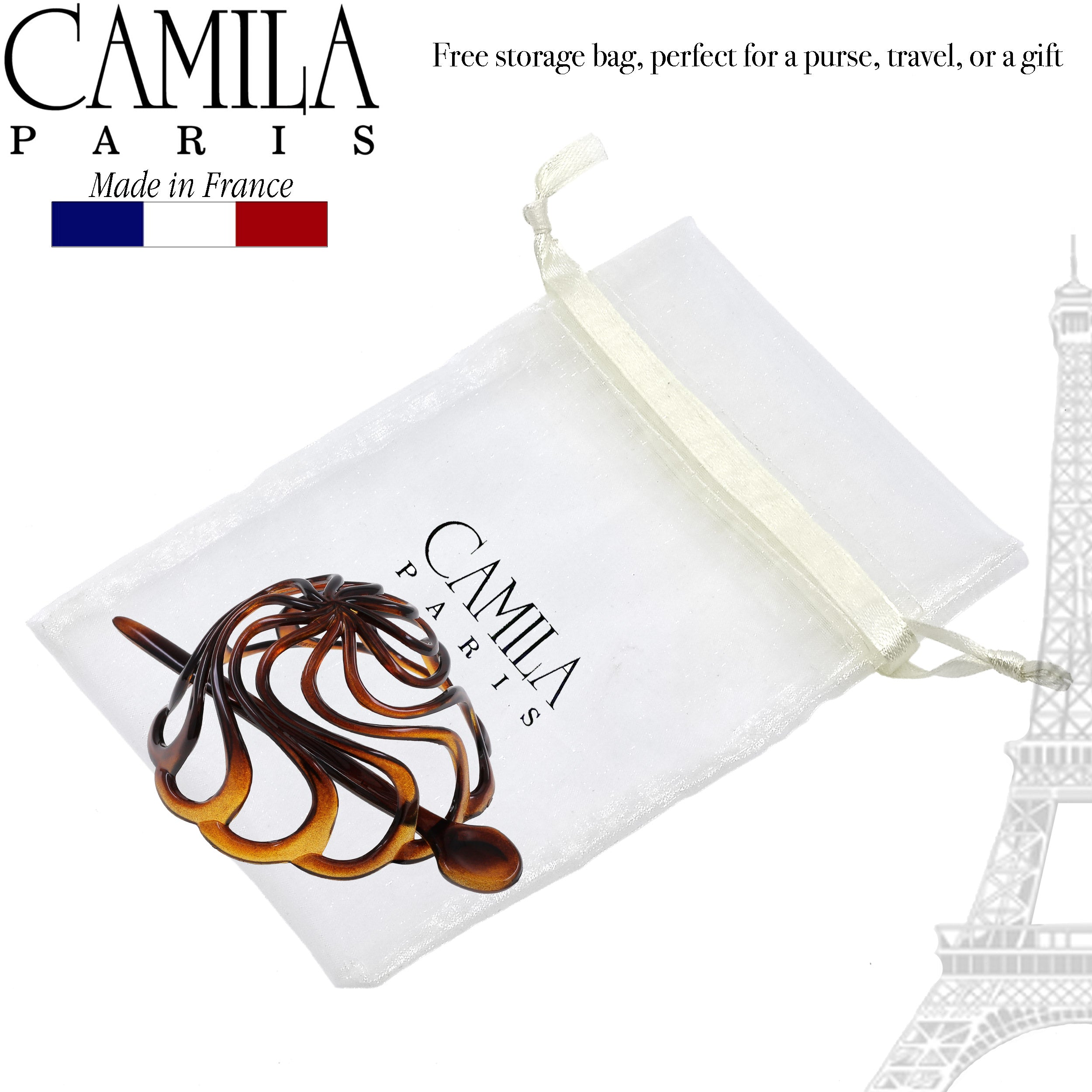 Camila Paris French bun holder cellulose acetate