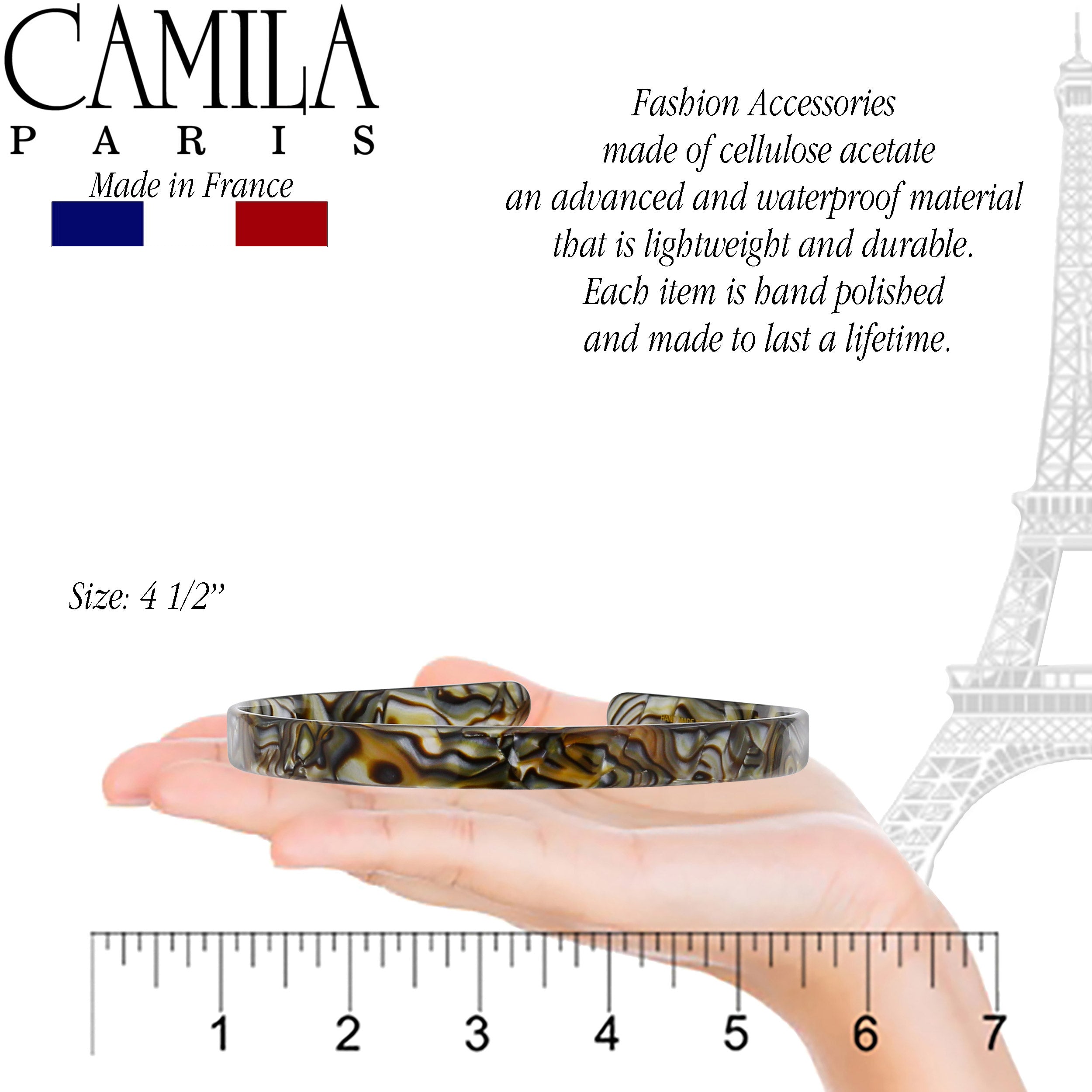 Camila Paris 0.5 inch Classic Flat French headband cellulose acetate