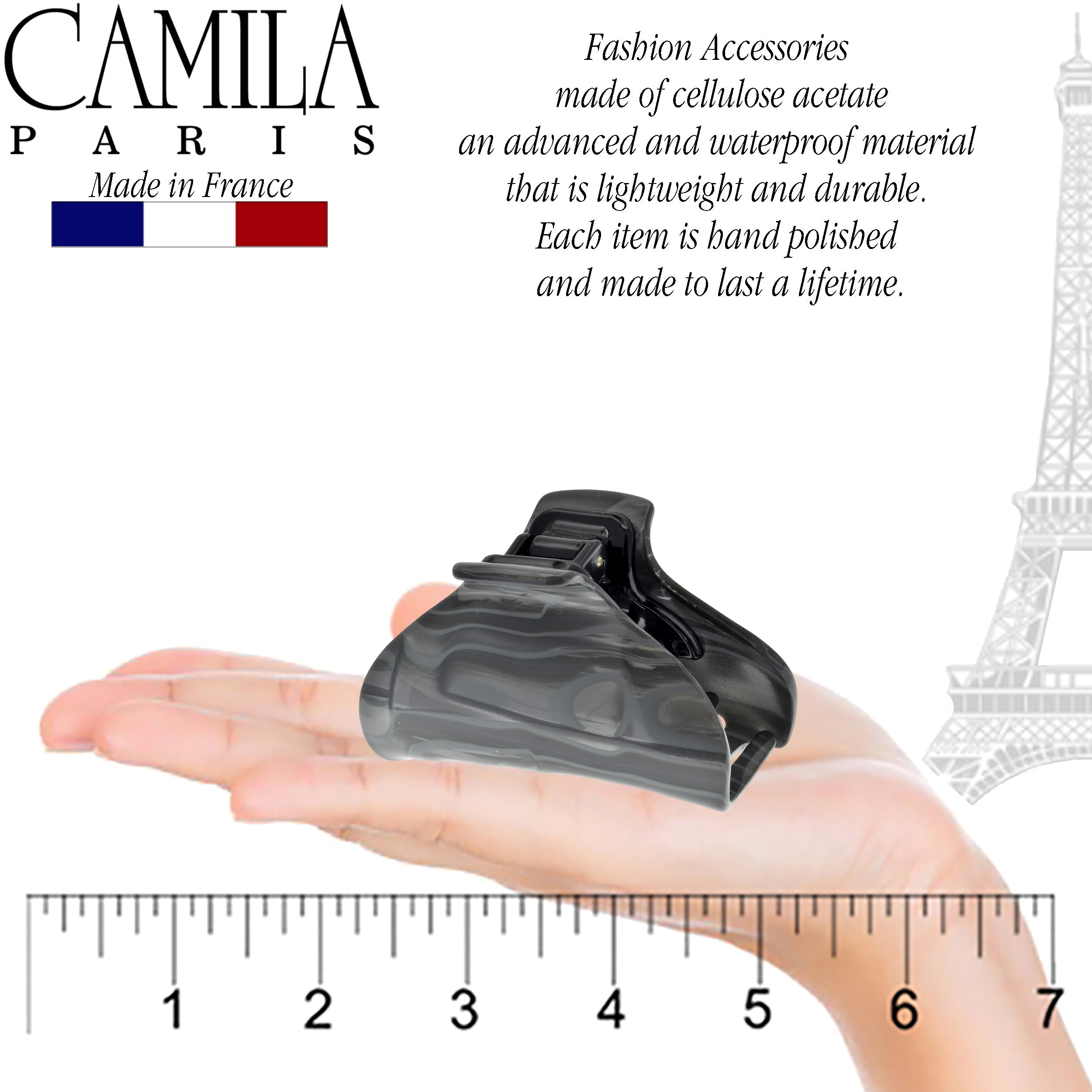 Camila Paris 3 Inch French hair clip cellulose acetate