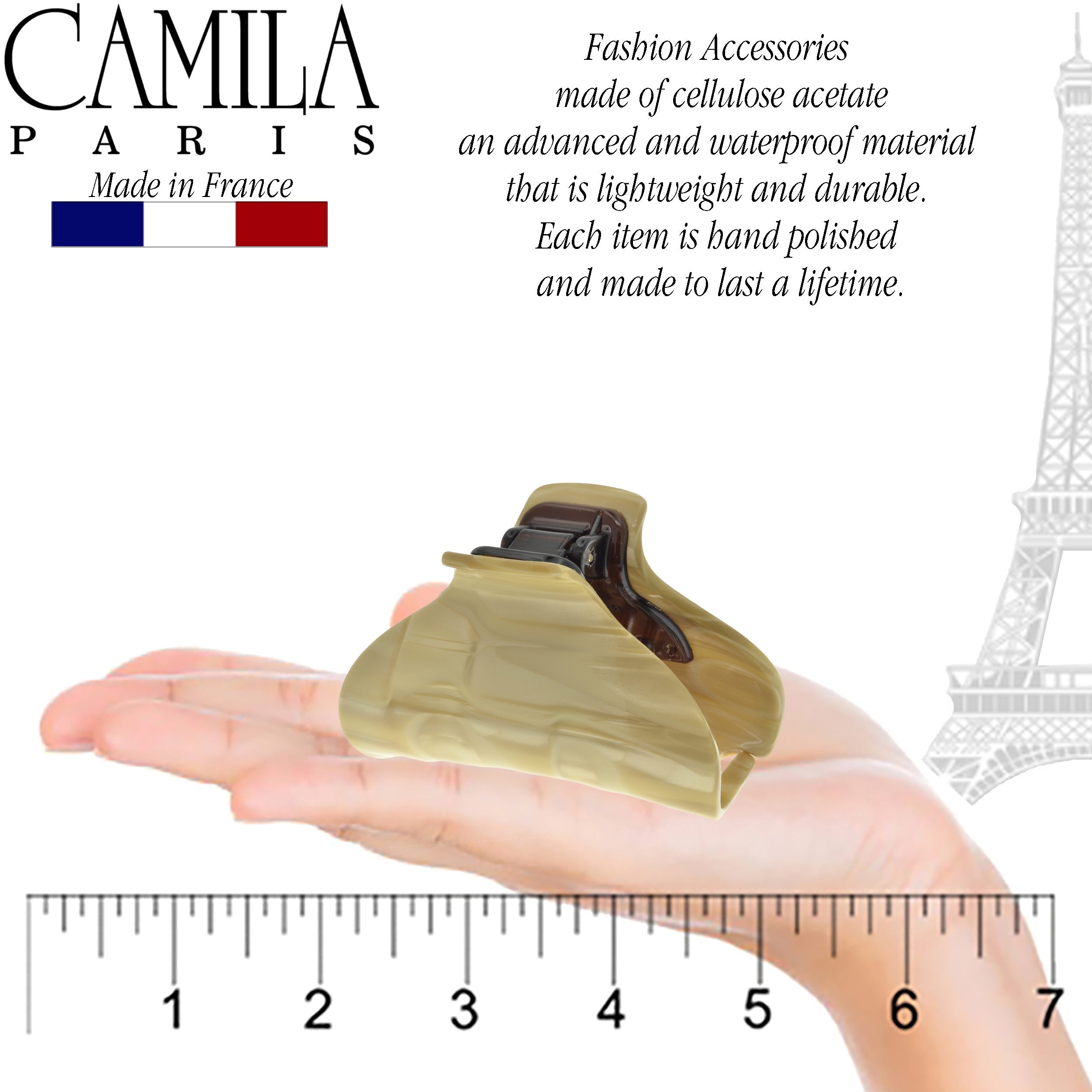 Camila Paris 2 Inch French hair clip cellulose acetate