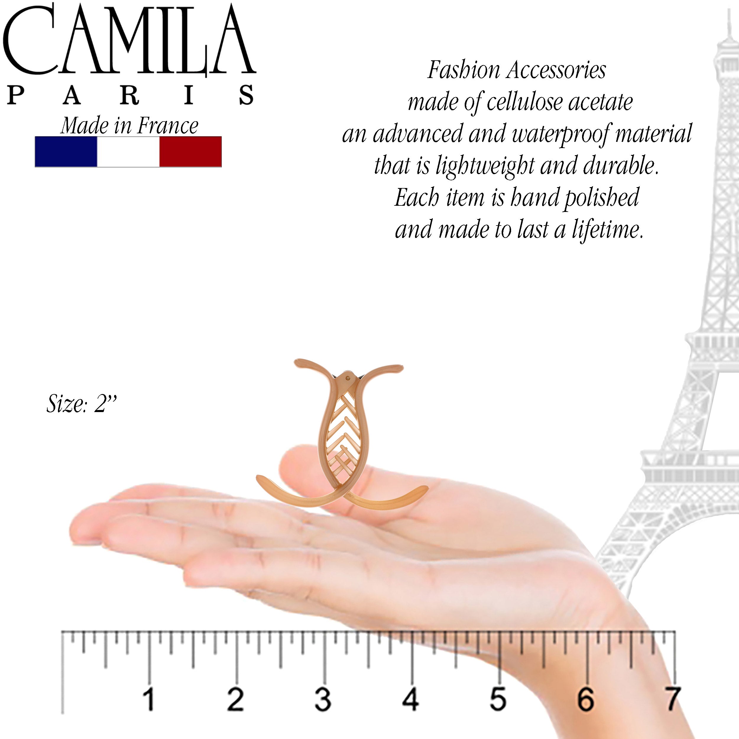 Camila Paris Lily French hair clip cellulose acetate