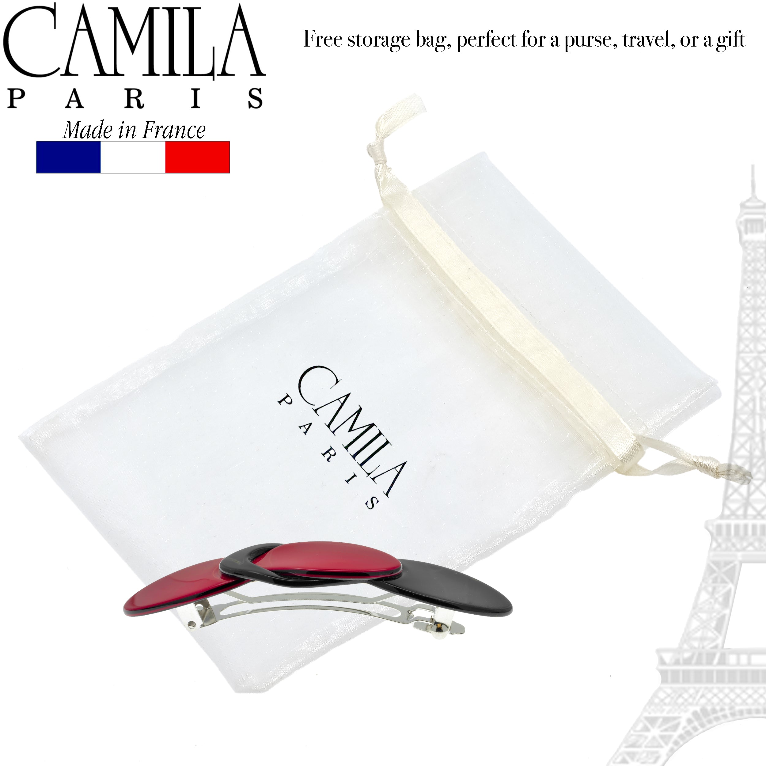 Camila Paris French barrette cellulose acetate handmade