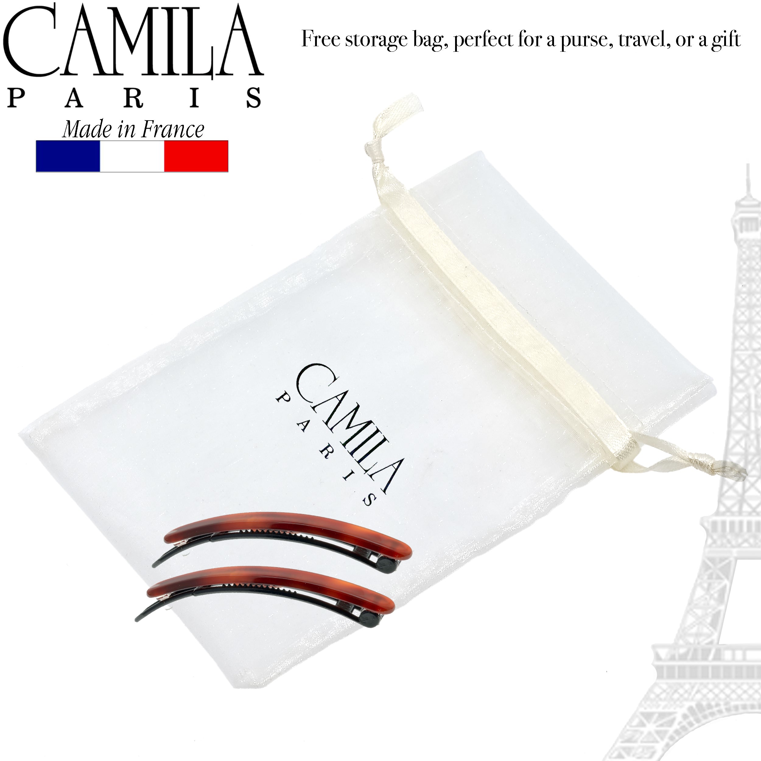 Camila Paris Metal-Free French barrette cellulose acetate