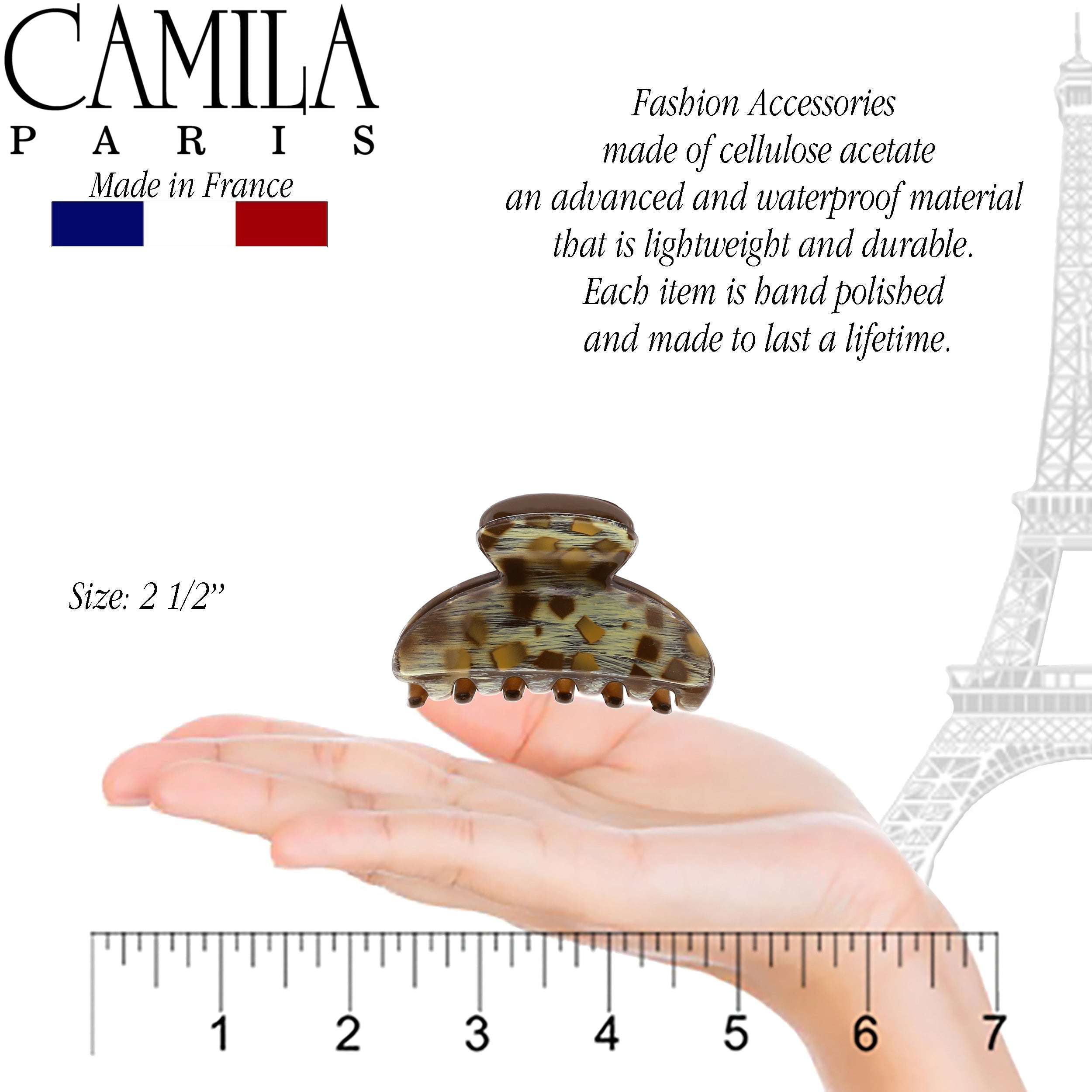 Camila Paris Cheeky French hair clip cellulose acetate