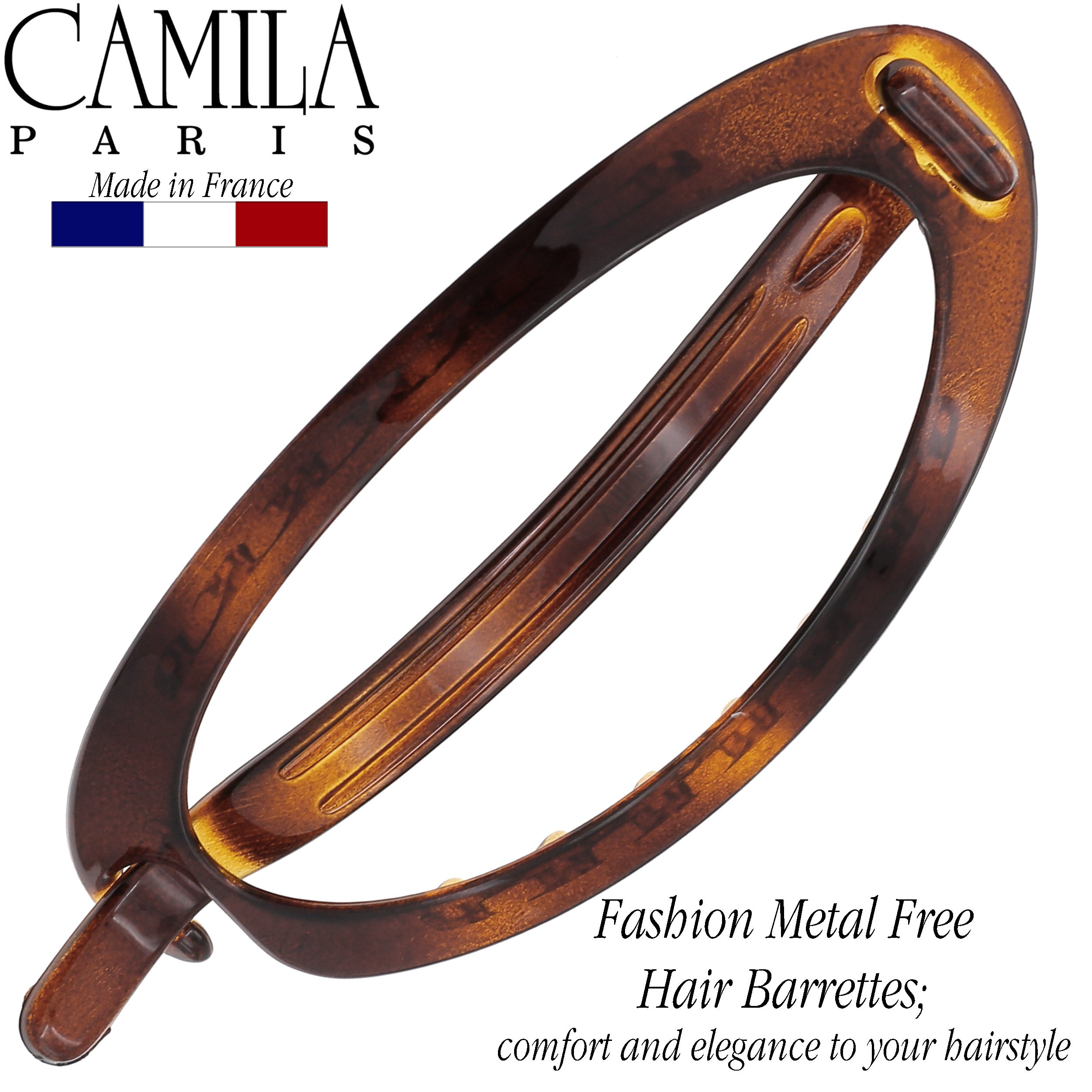 Camila Paris Metal-Free French barrette cellulose acetate