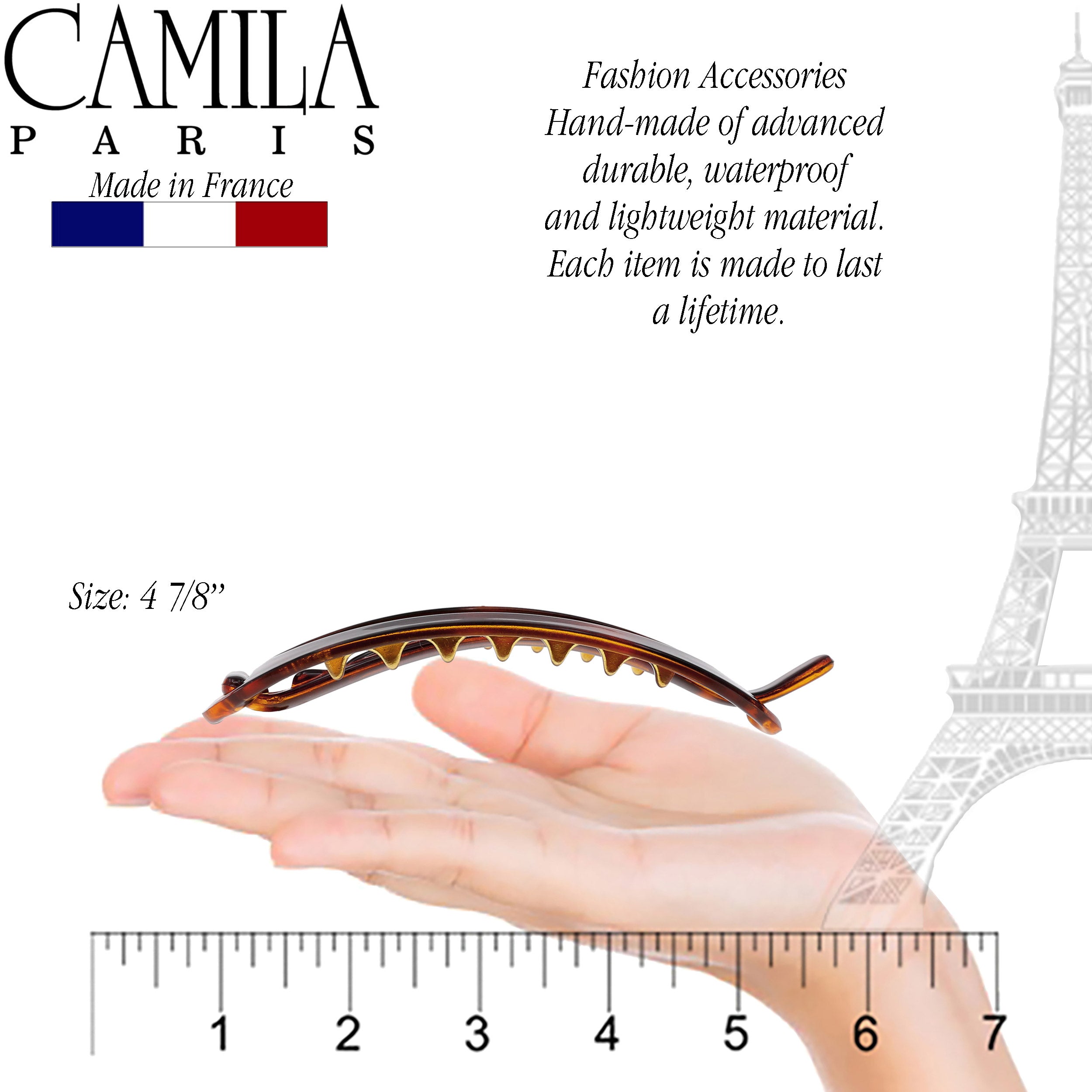 Camila Paris Metal-Free French barrette cellulose acetate