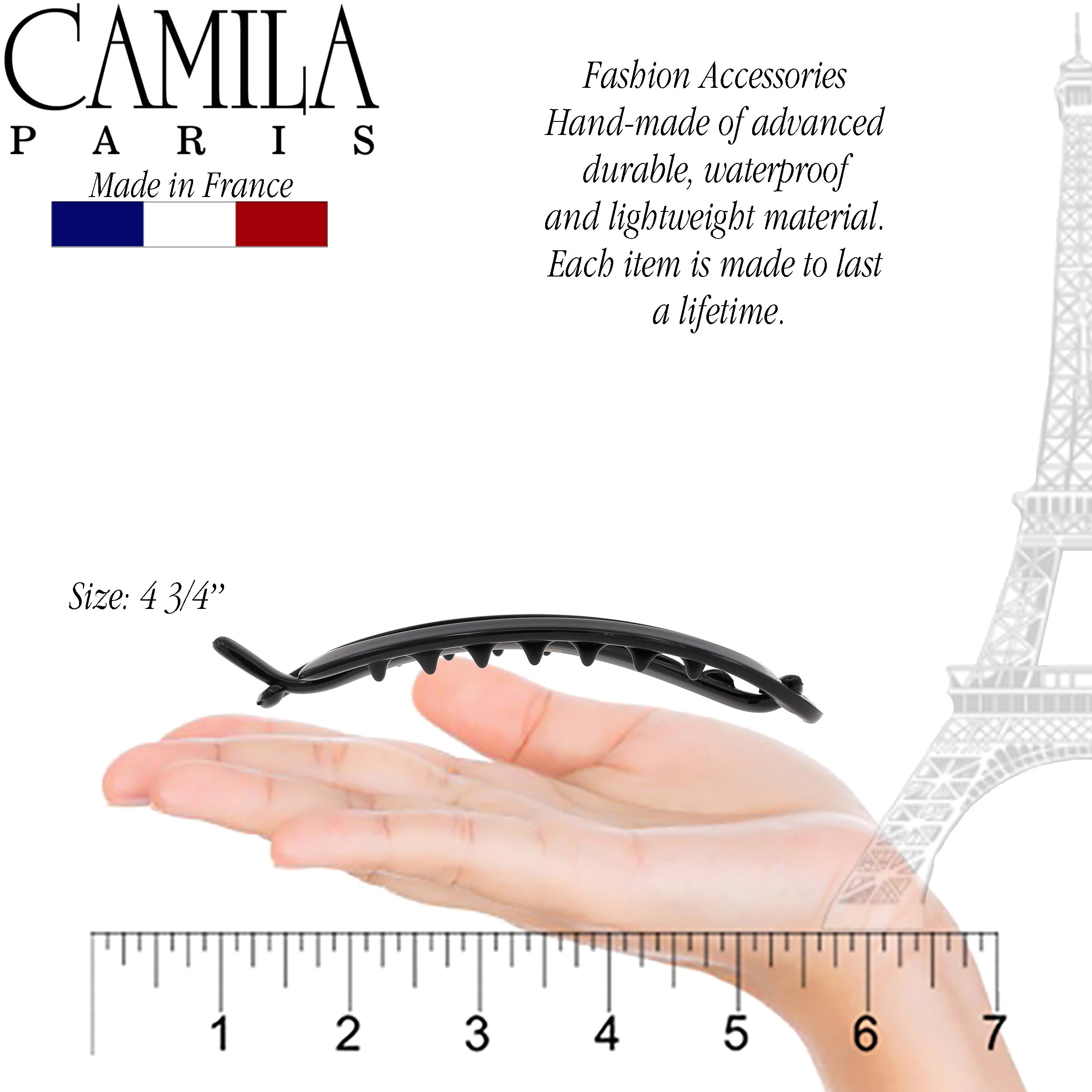 Camila Paris Metal-Free French barrette cellulose acetate