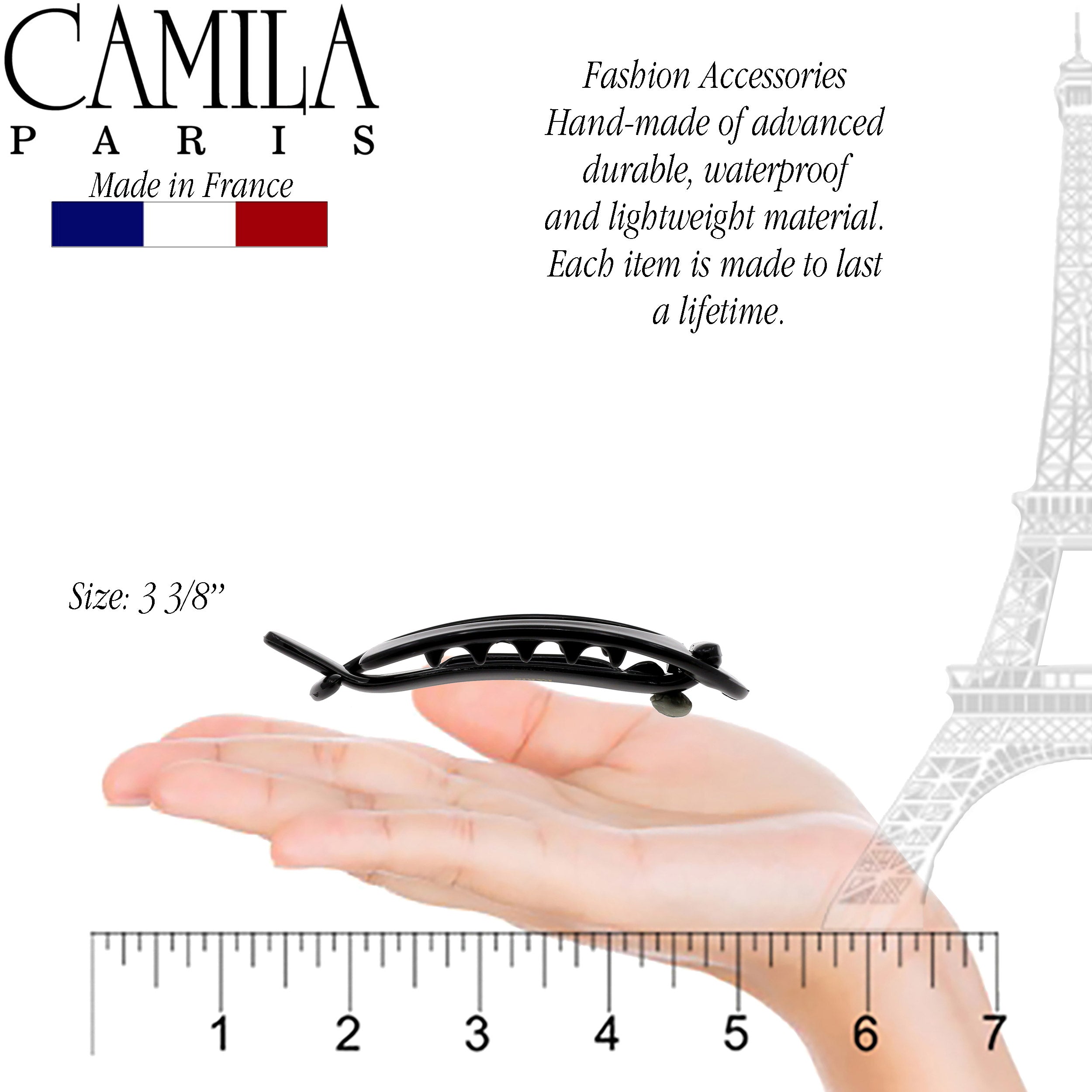 Camila Paris Metal-Free French barrette cellulose acetate
