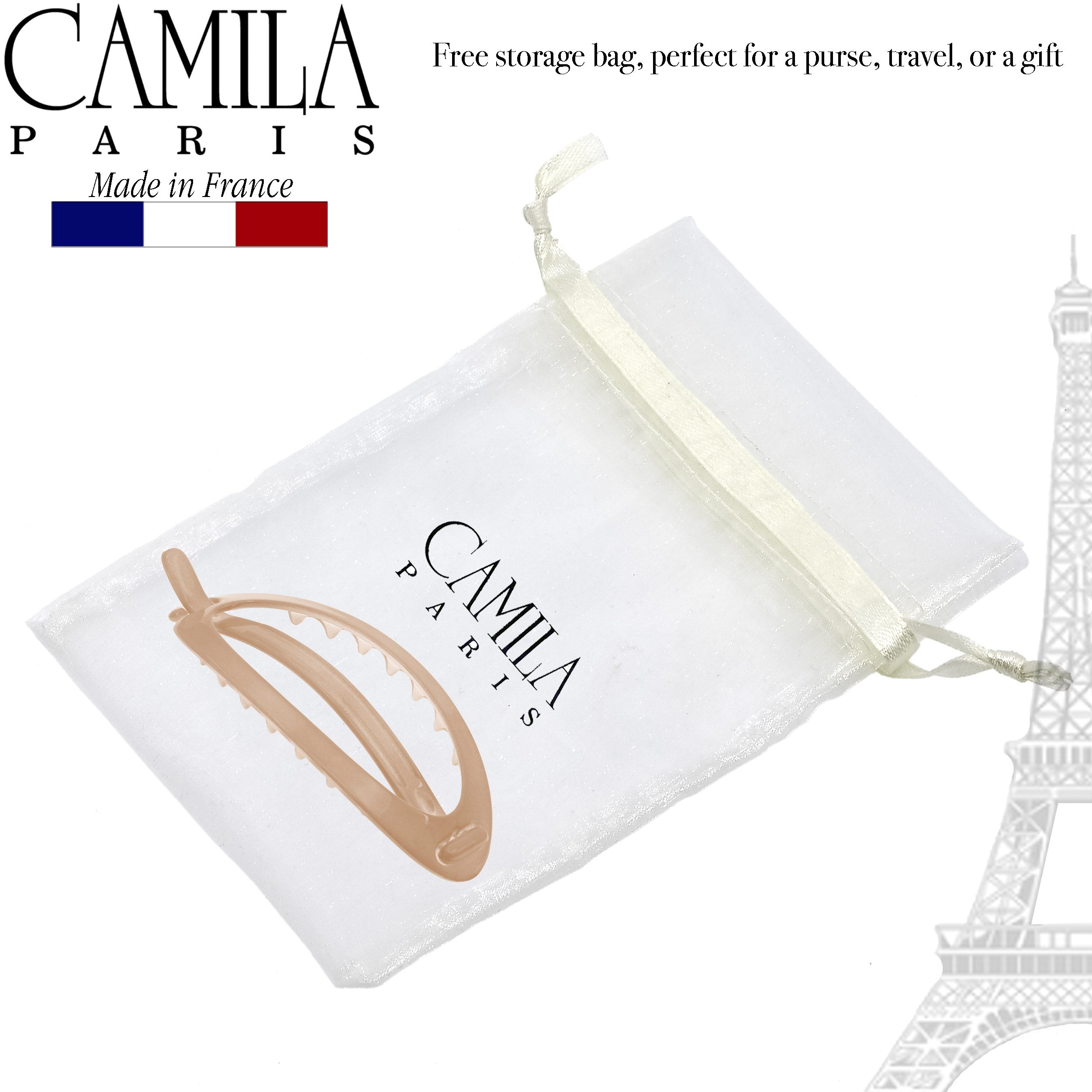 Camila Paris Metal-Free French barrette cellulose acetate