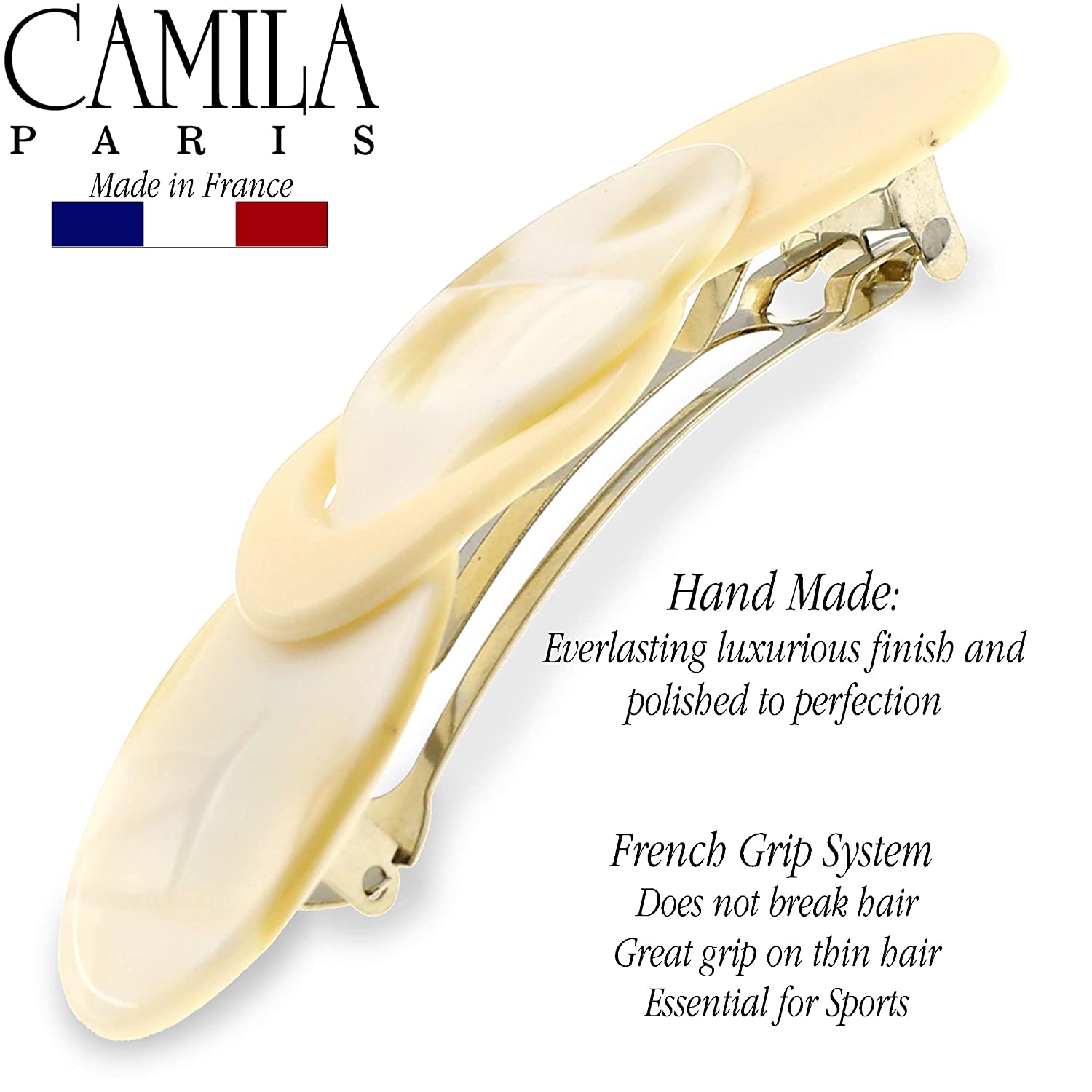 Camila Paris French barrette cellulose acetate handmade