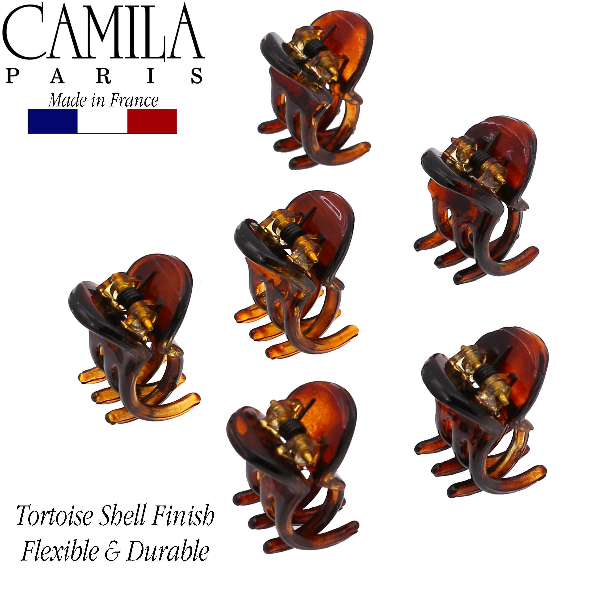 Camila Paris White French hair clip cellulose acetate