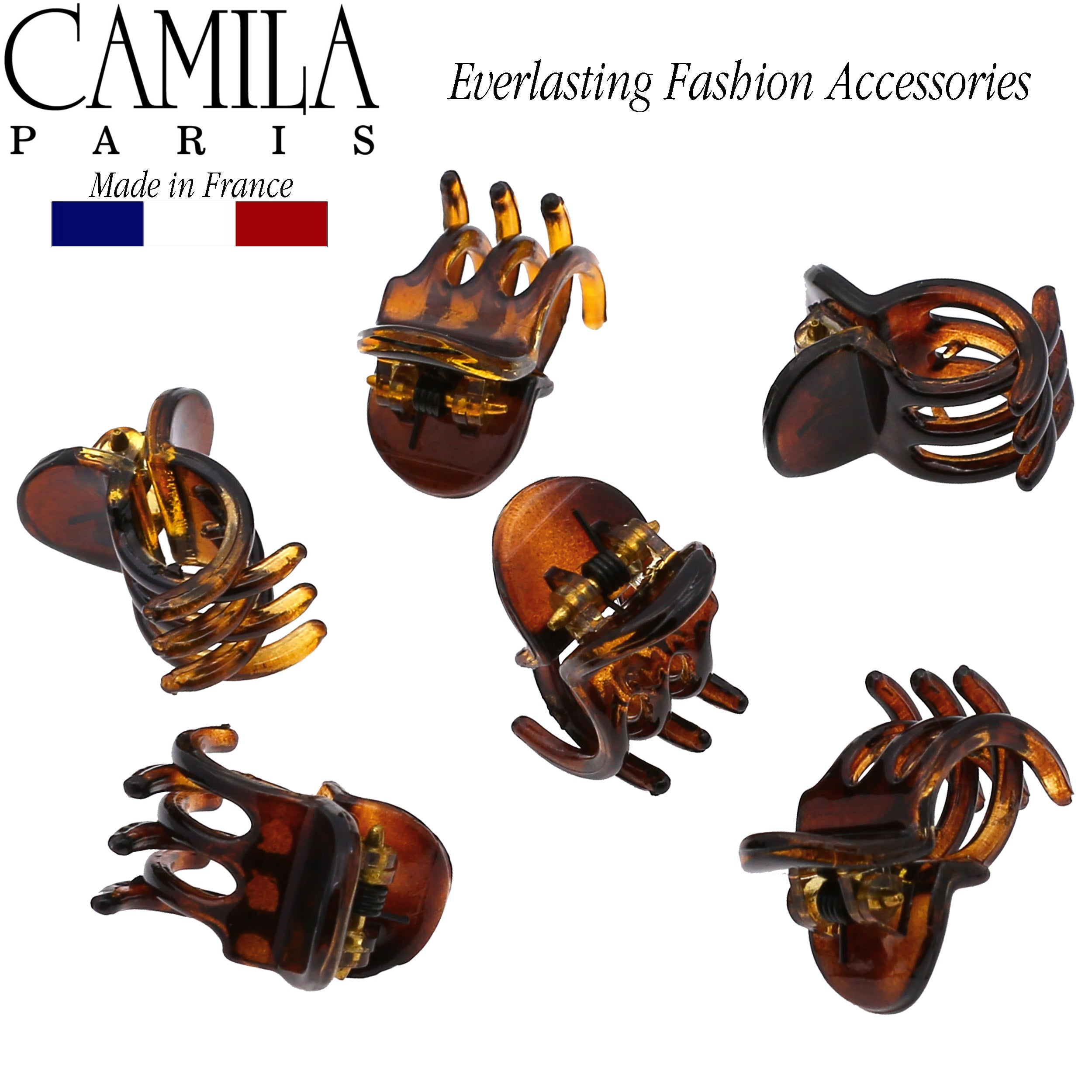 Camila Paris Silver French hair clip cellulose acetate