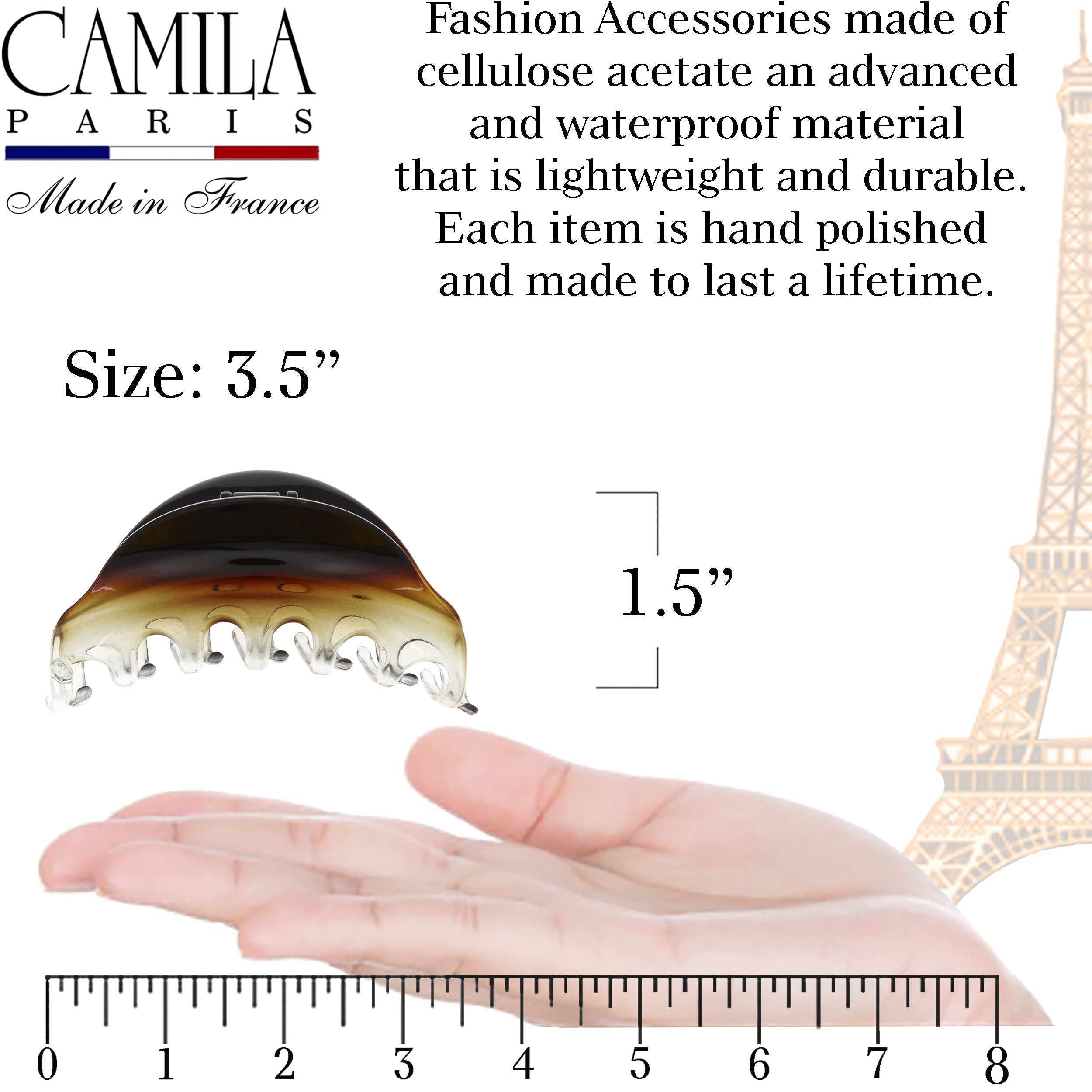 Camila Paris Sirena French hair clip cellulose acetate