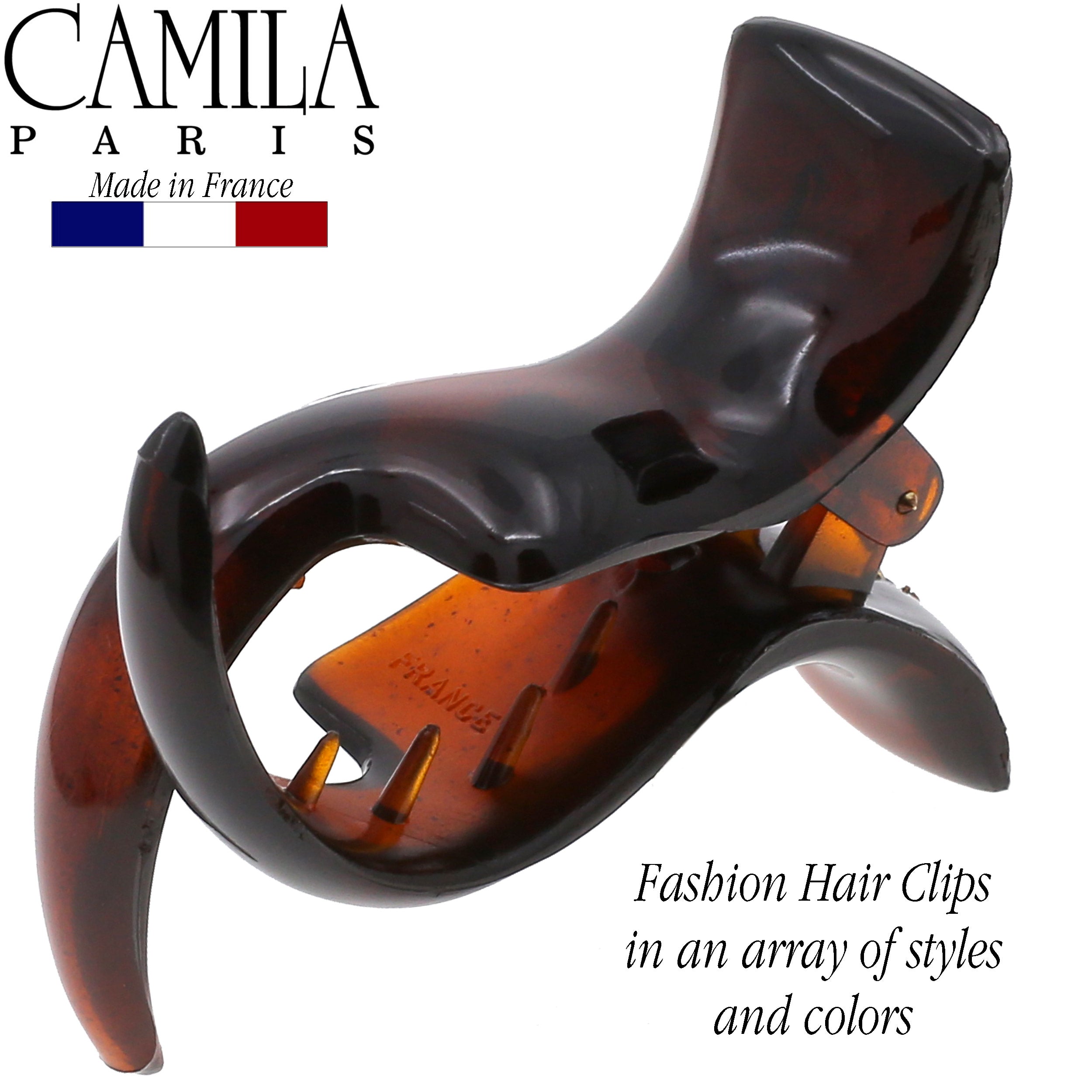 Camila Paris Yellow French hair clip cellulose acetate