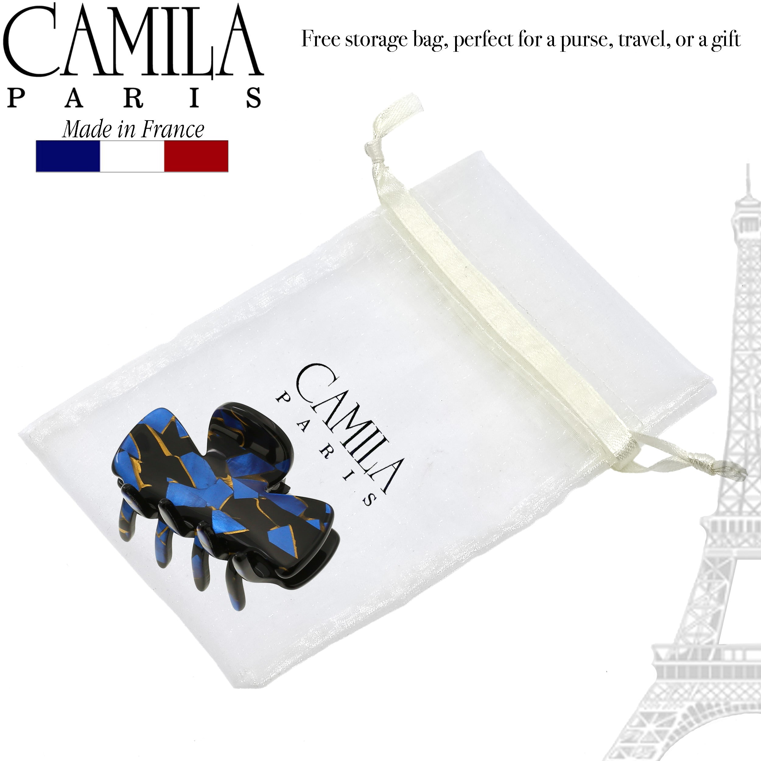 Camila Paris French hair clip cellulose acetate handmade