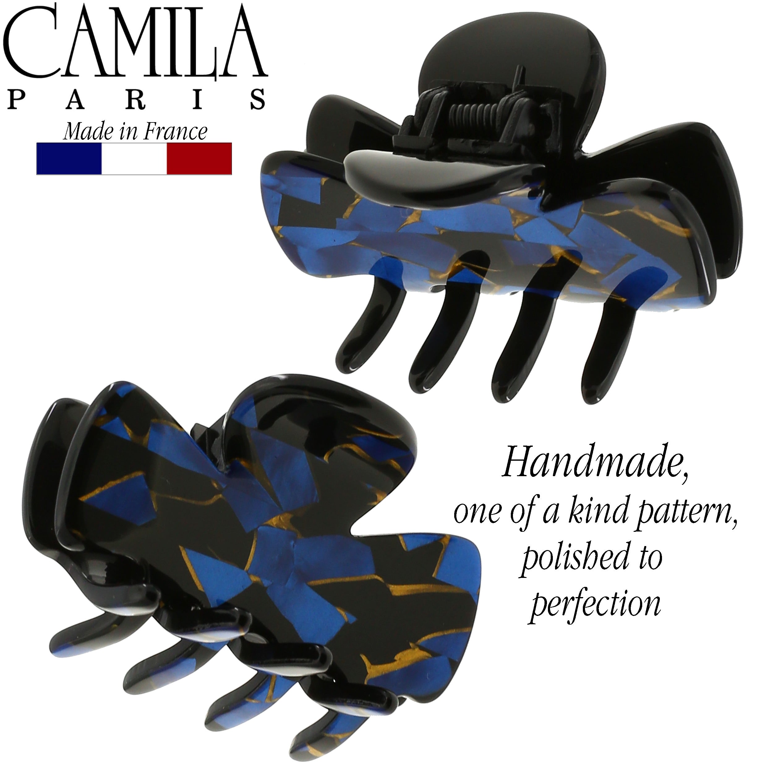 Camila Paris French hair clip cellulose acetate handmade