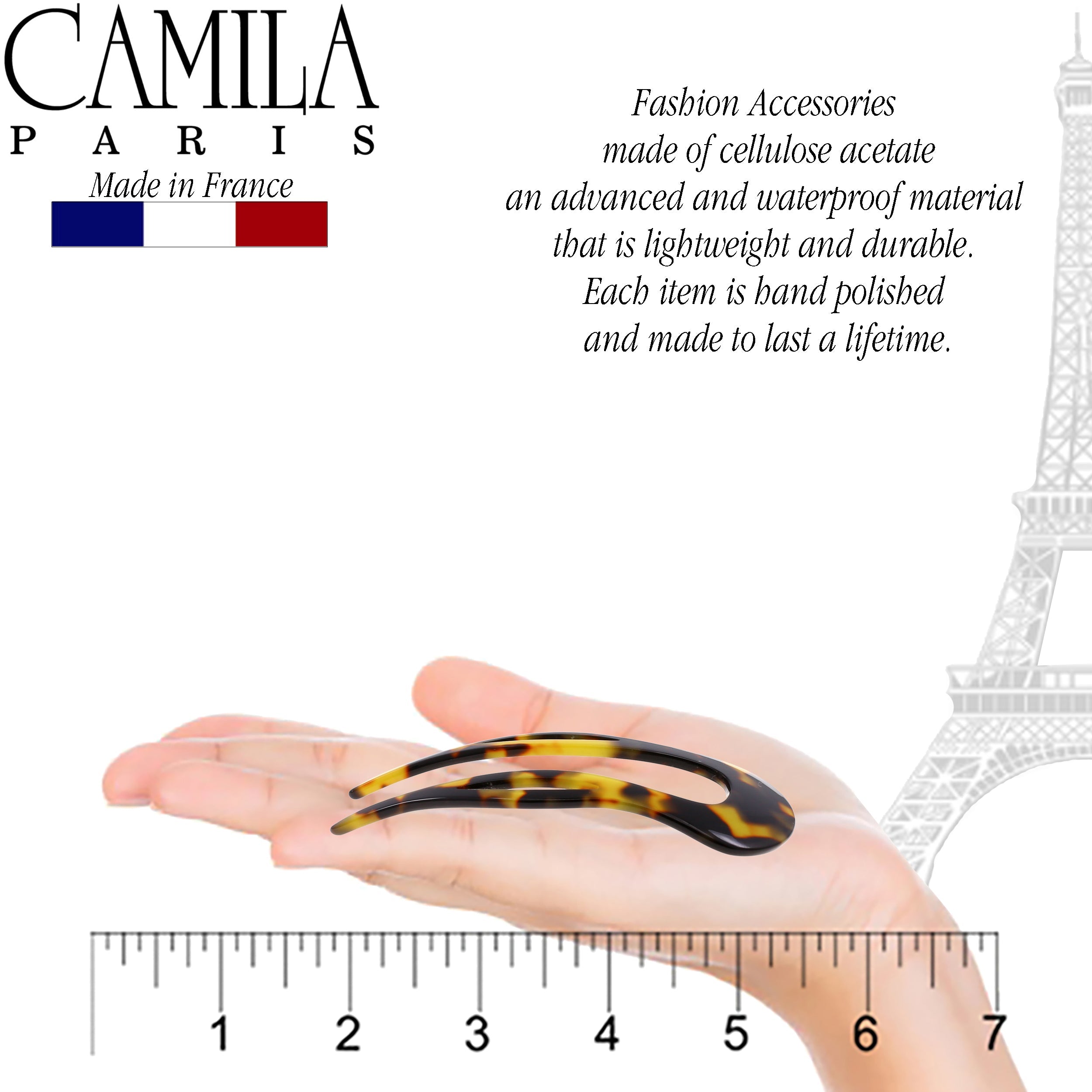 Camila Paris French hair stick cellulose acetate
