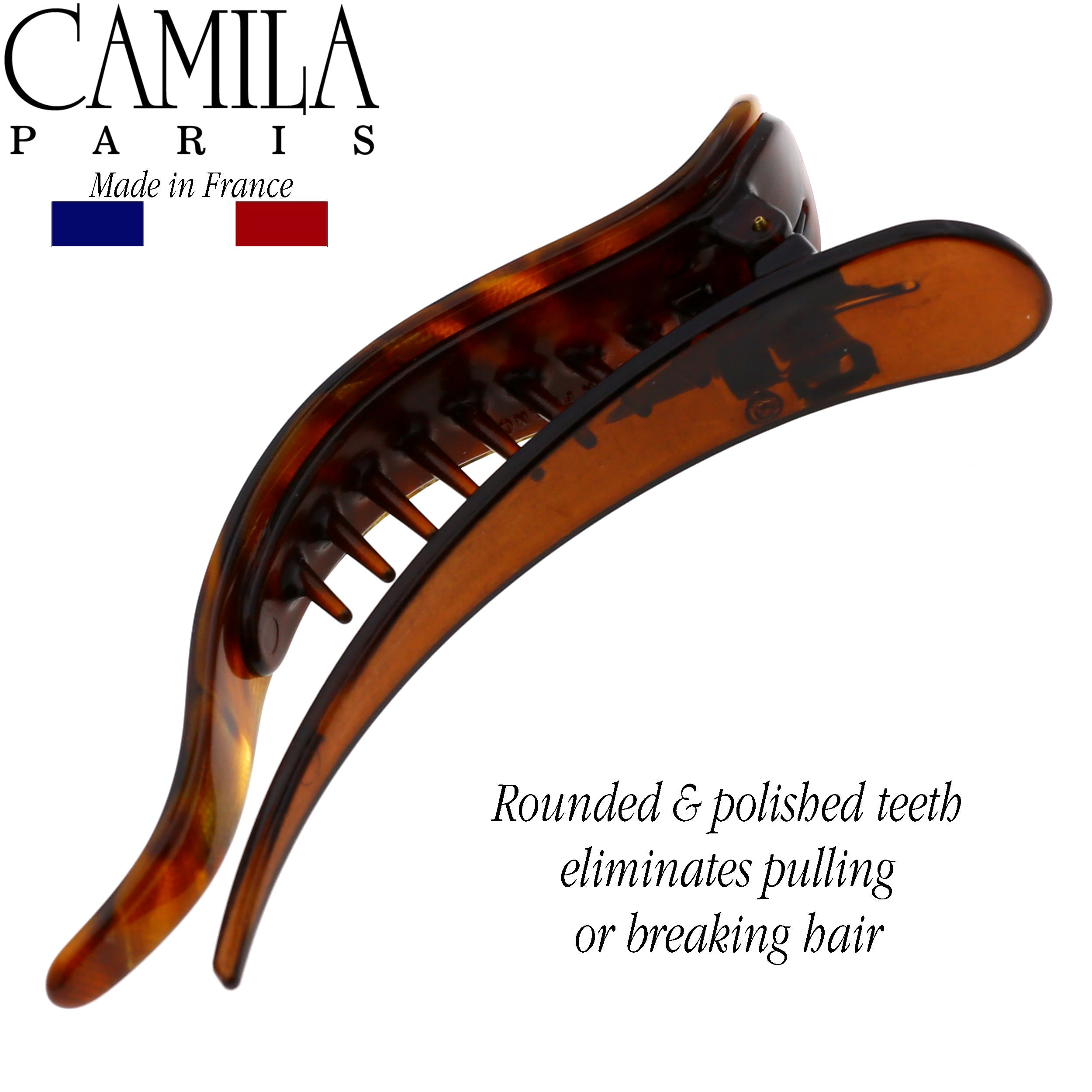 Camila Paris Onyx French claw clip cellulose acetate handmade