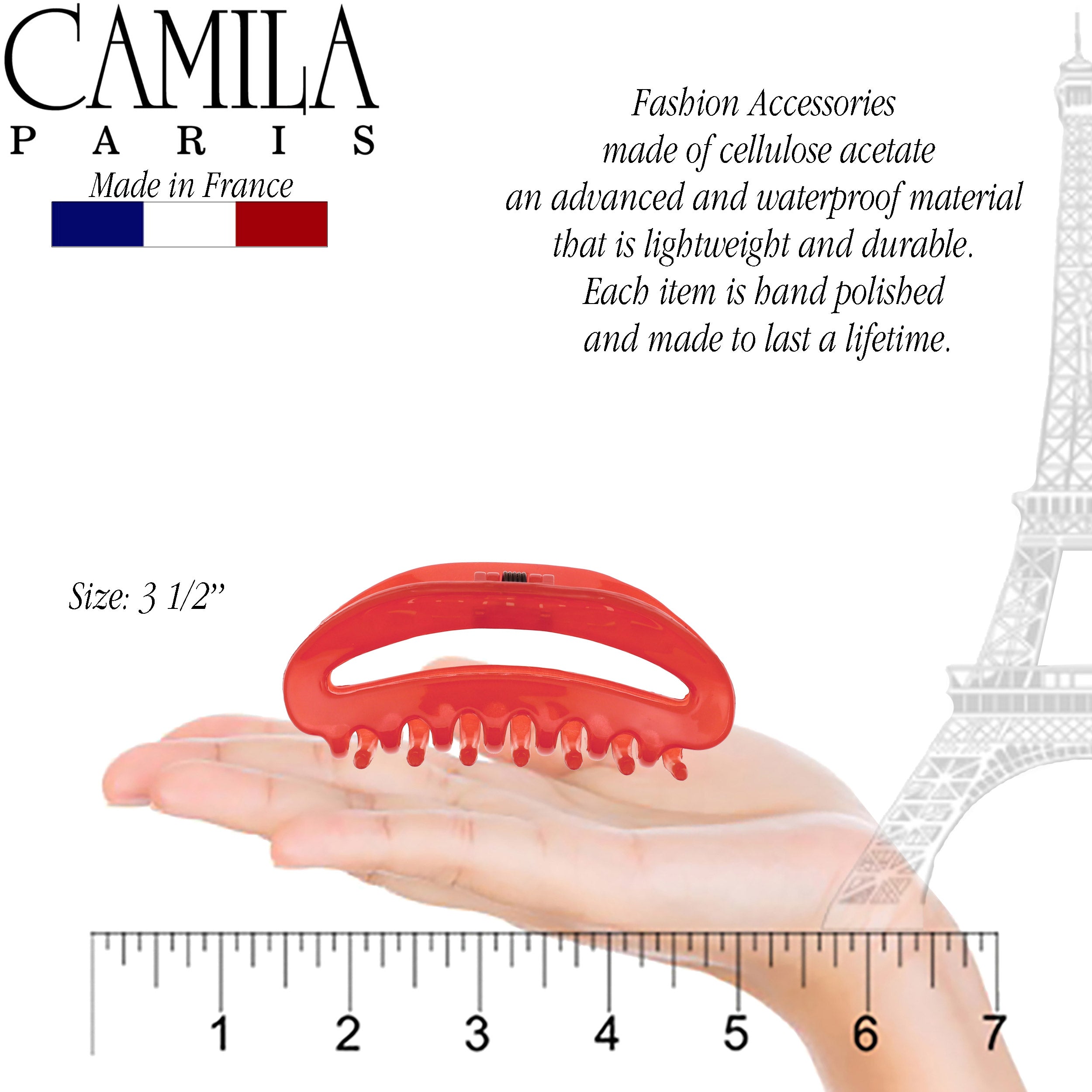 Camila Paris French hair clip cellulose acetate
