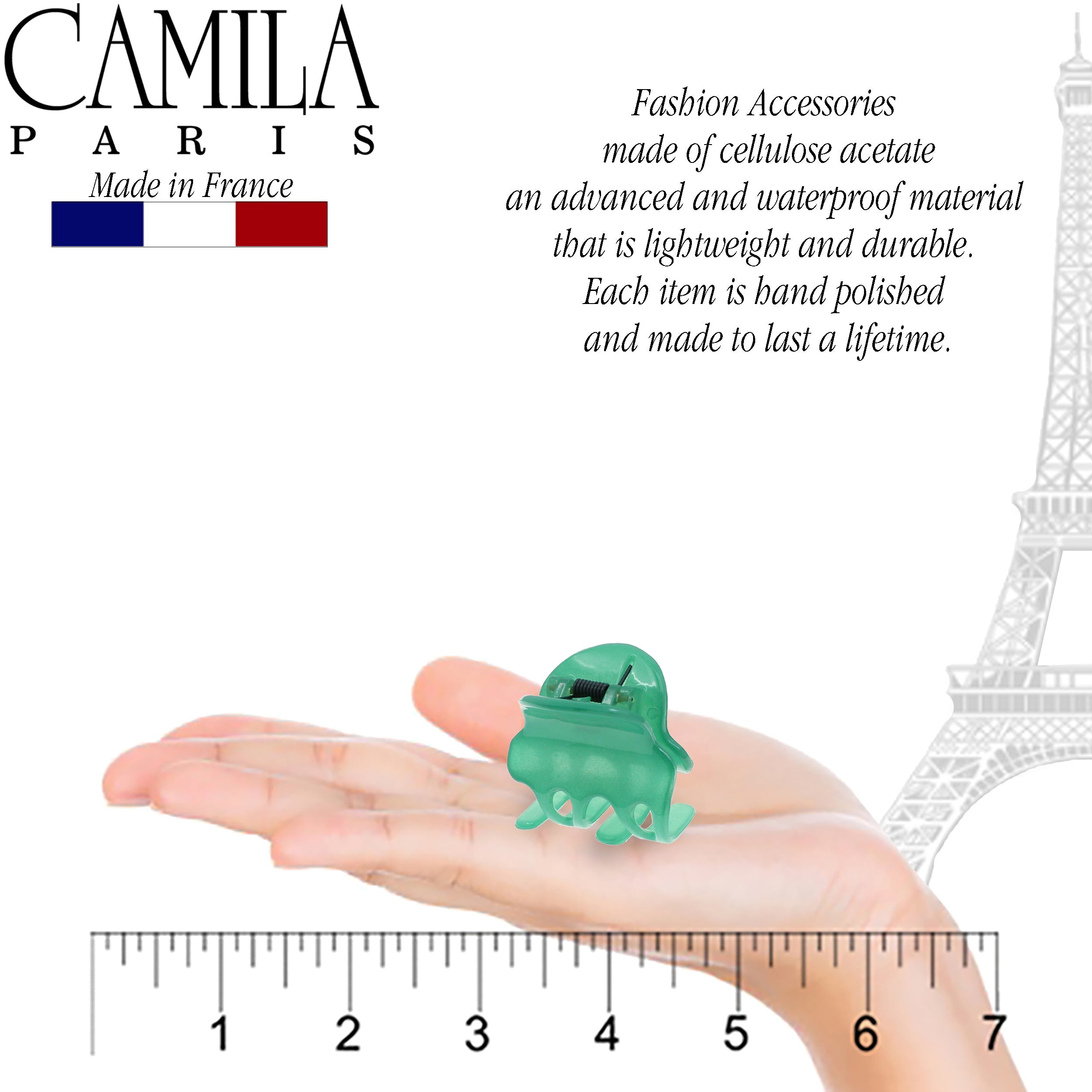 Camila Paris French hair clip cellulose acetate